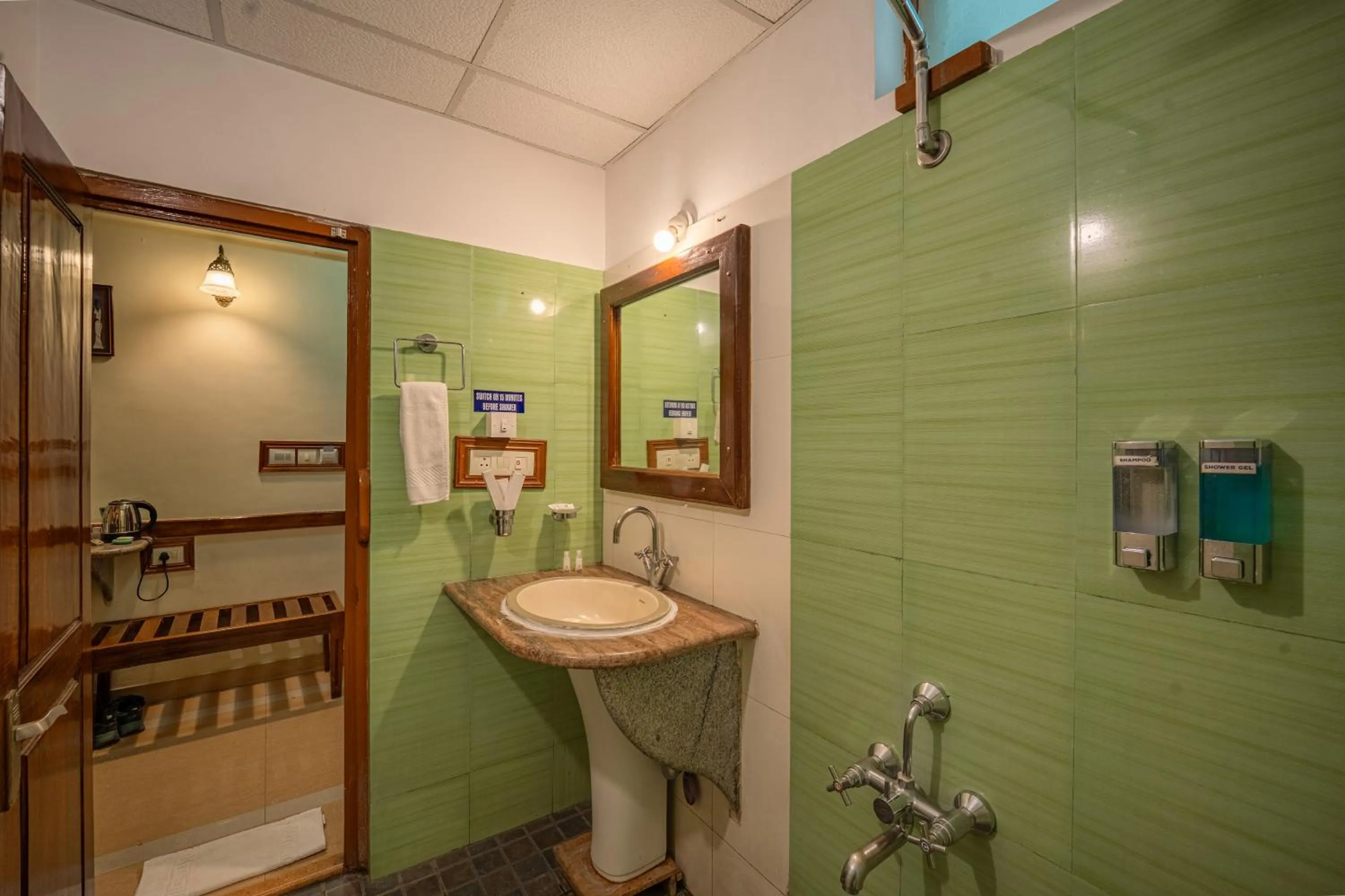 Shower in Hotel Presidency Kempegowda International Airport Bangalore