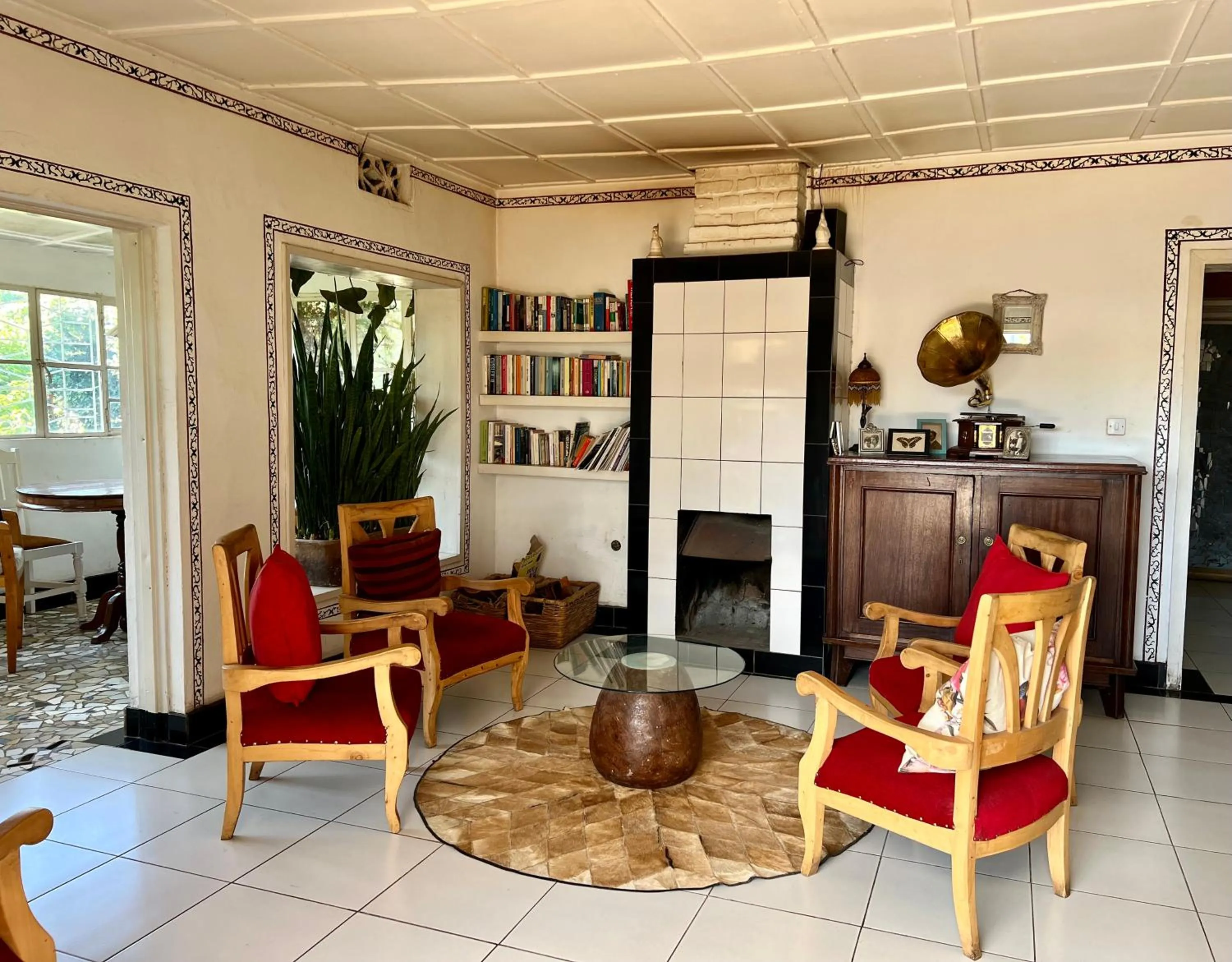 Seating area in La Locanda
