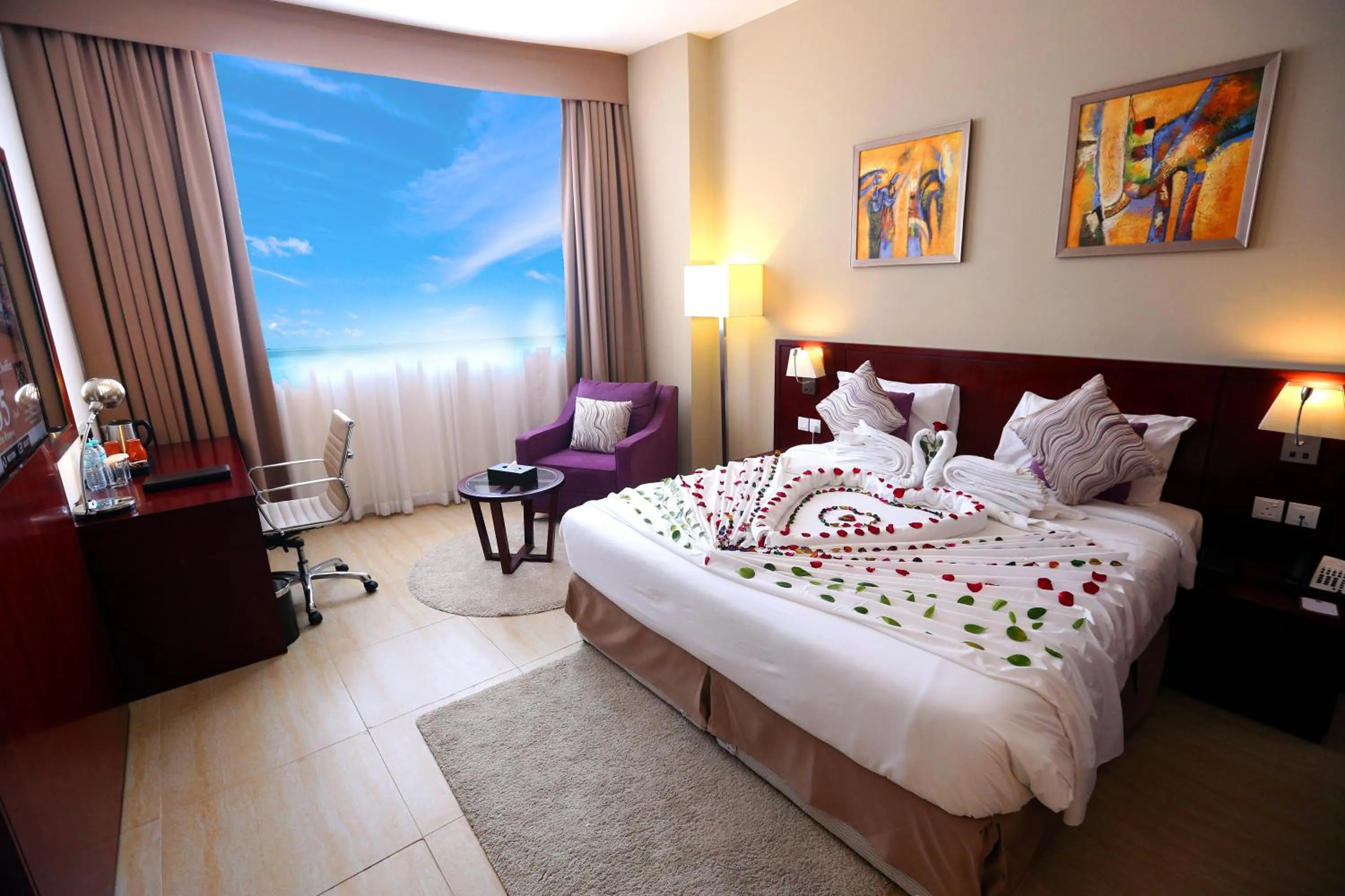 Bed in V Hotel Fujairah