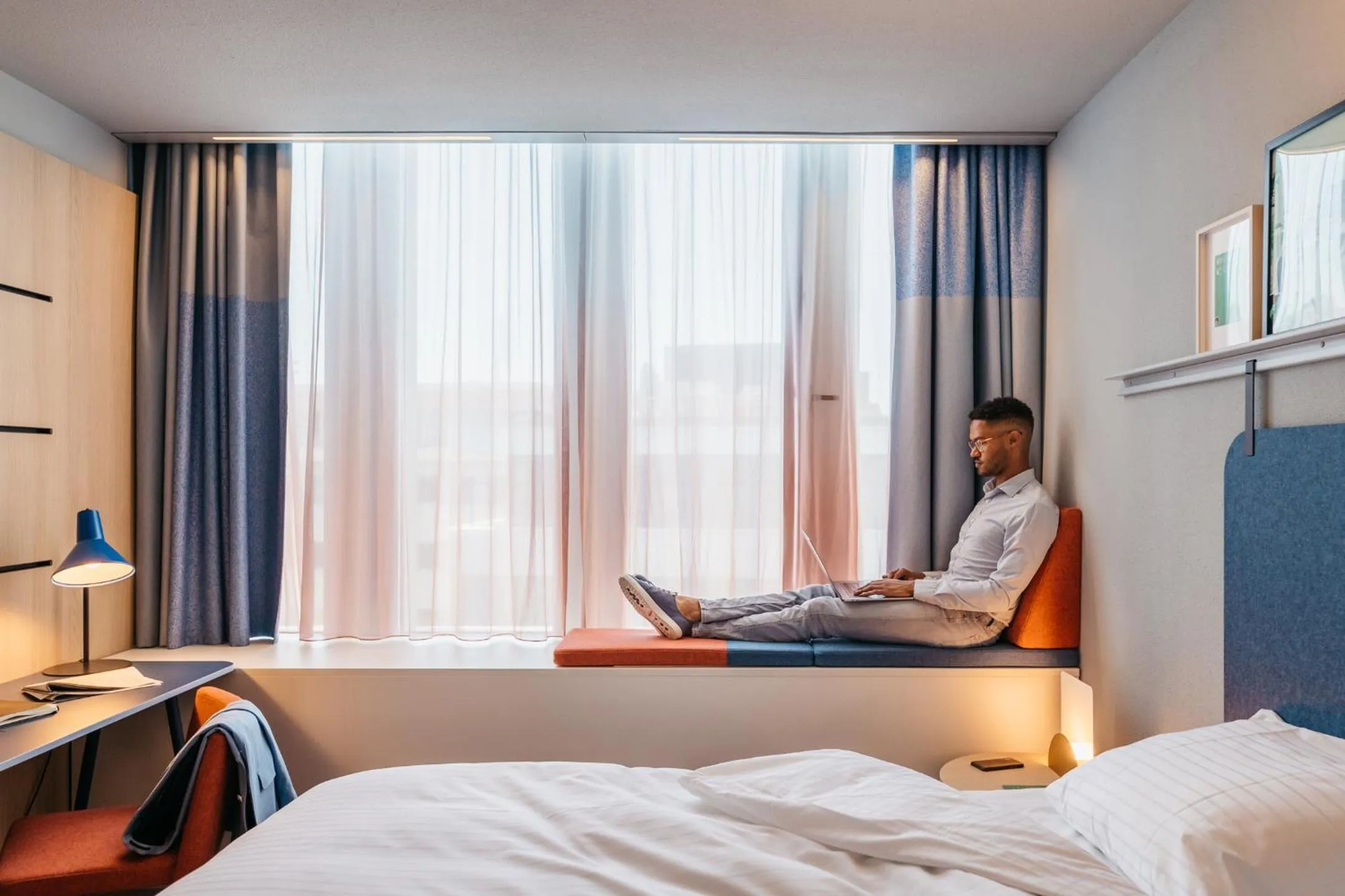 Bed in Hotel Casa Amsterdam