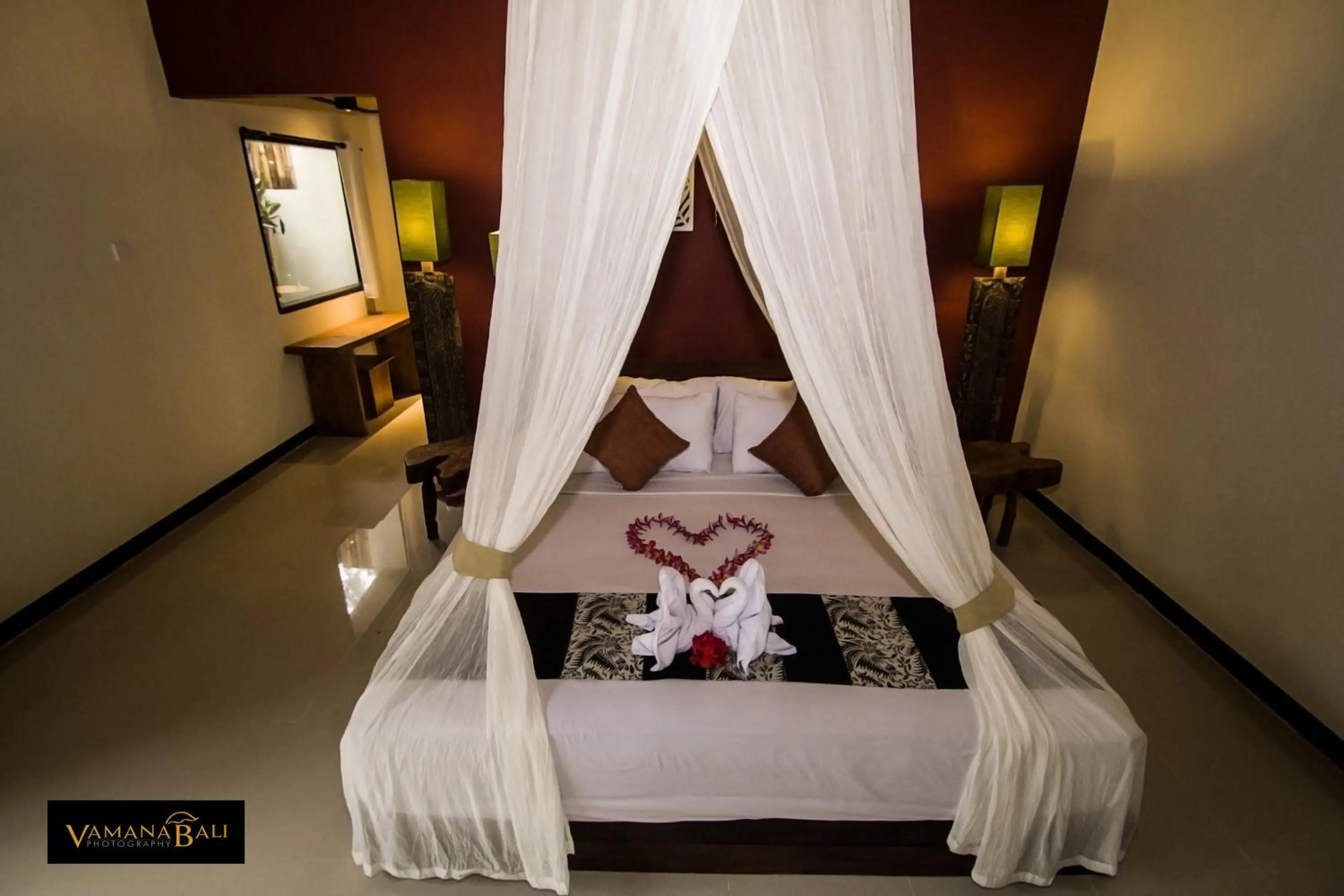 Bed in The Forest Villa Ubud
