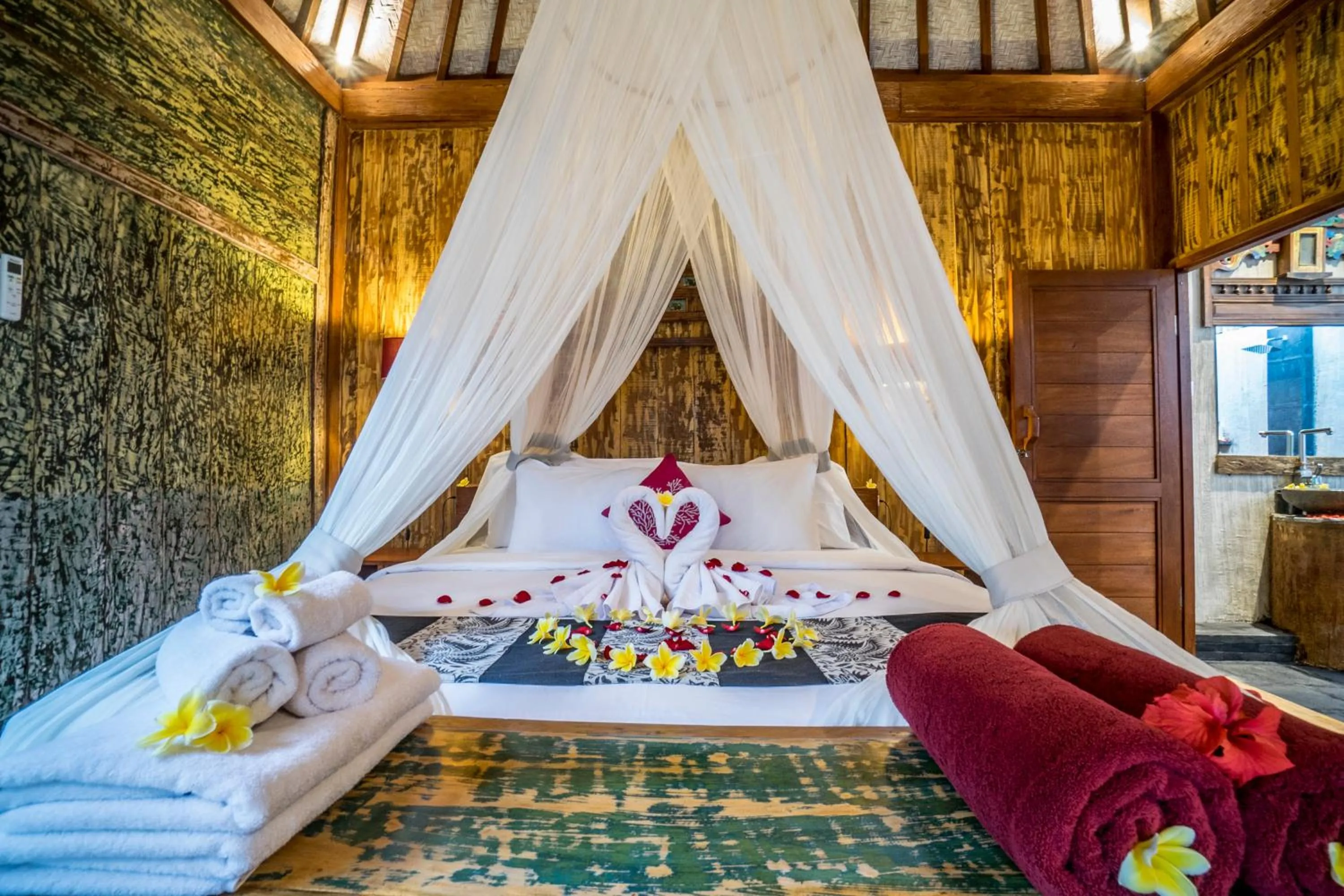 Bed in The Forest Villa Ubud