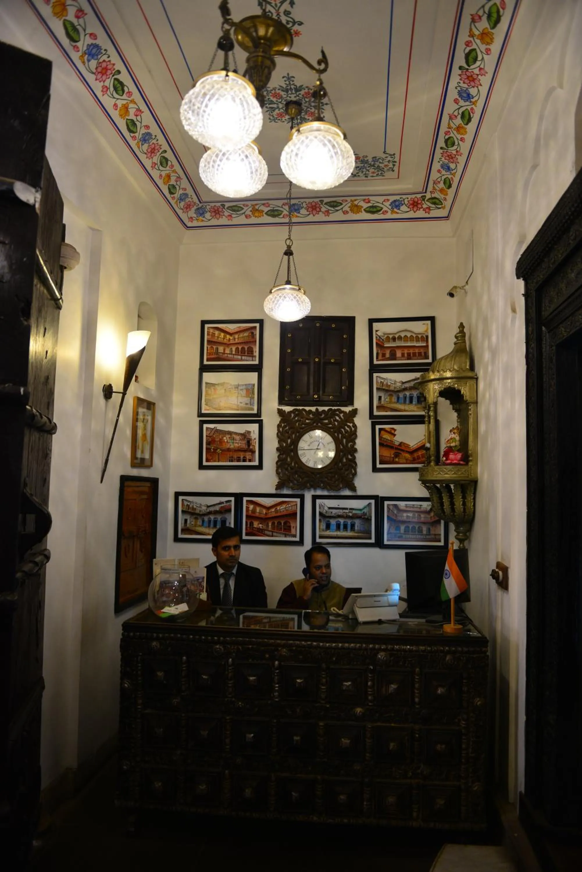 Lobby or reception in Haveli Dharampura & Golden Haveli- UNESCO awarded Boutique Heritage Hotel
