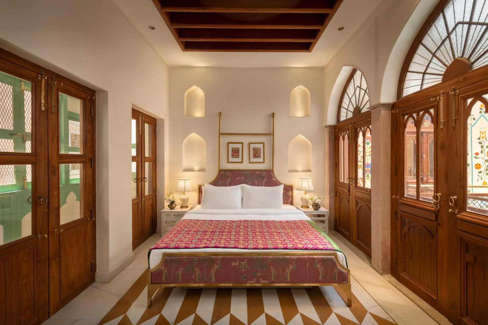 Bedroom, Bed in Haveli Dharampura & Golden Haveli- UNESCO awarded Boutique Heritage Hotel