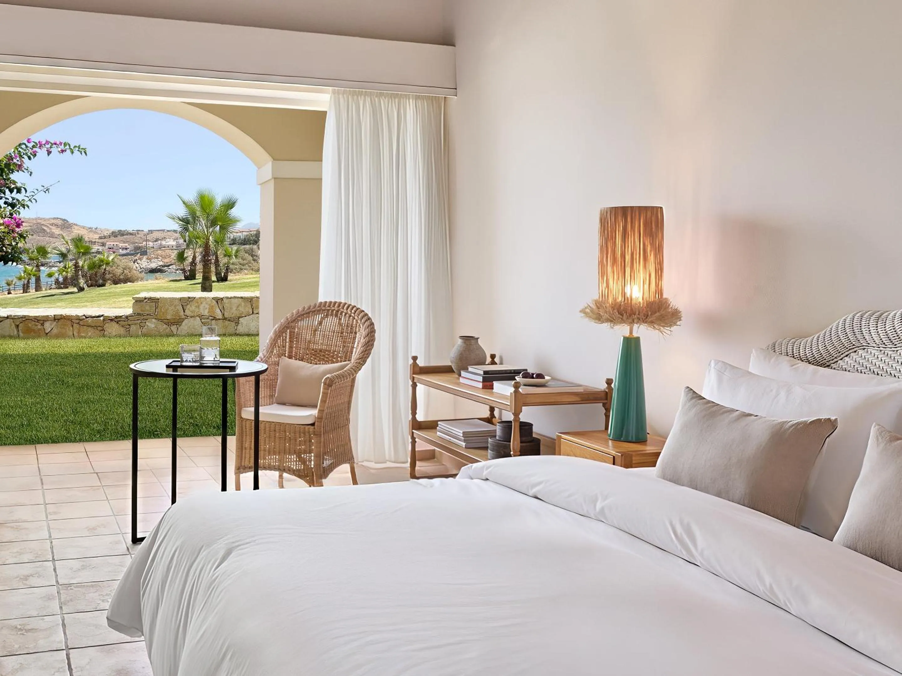 Bed in Grecotel Marine Palace & Aqua Park