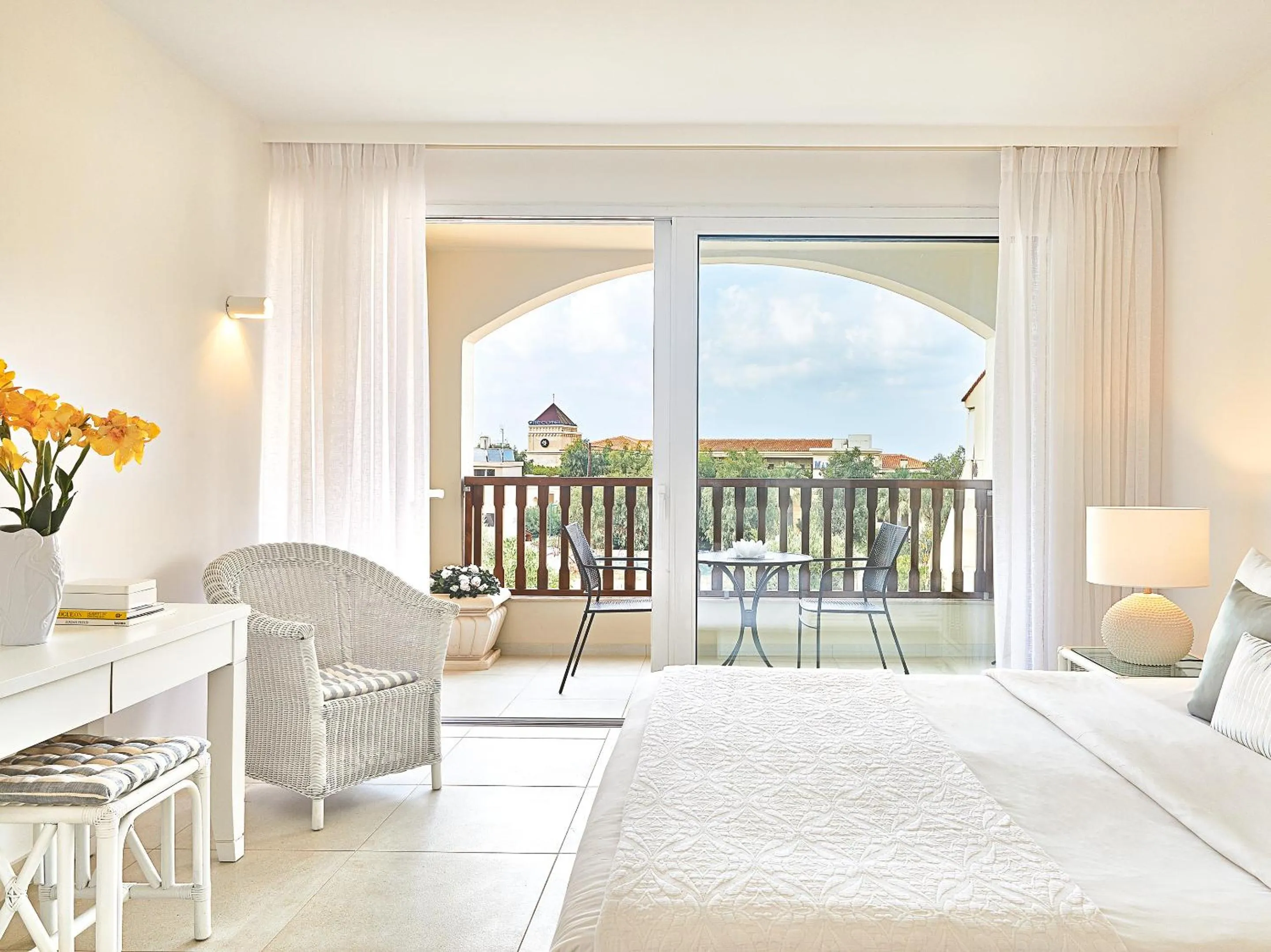 Bed in Grecotel Marine Palace & Aqua Park