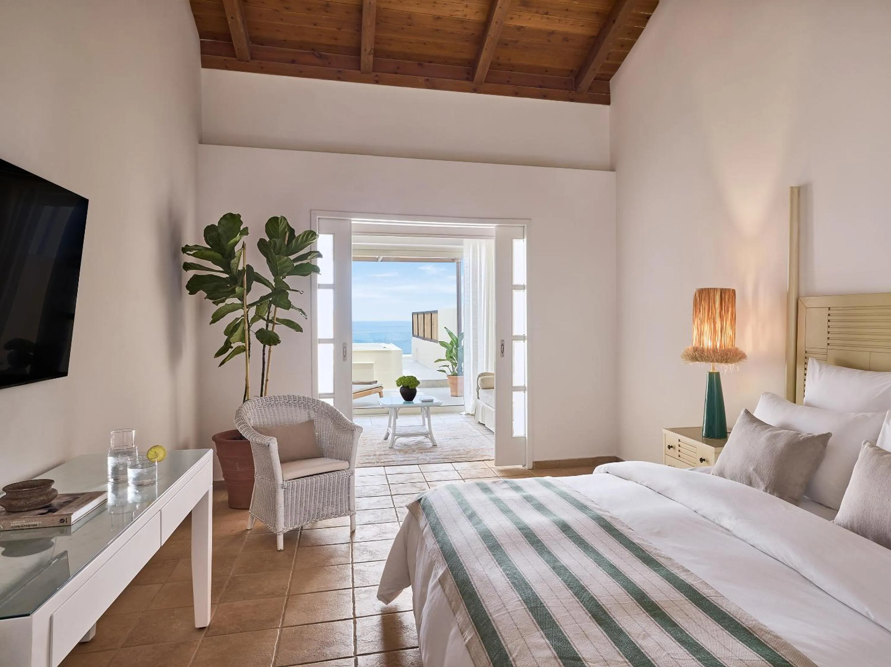 Bedroom, Bed in Grecotel Marine Palace & Aqua Park