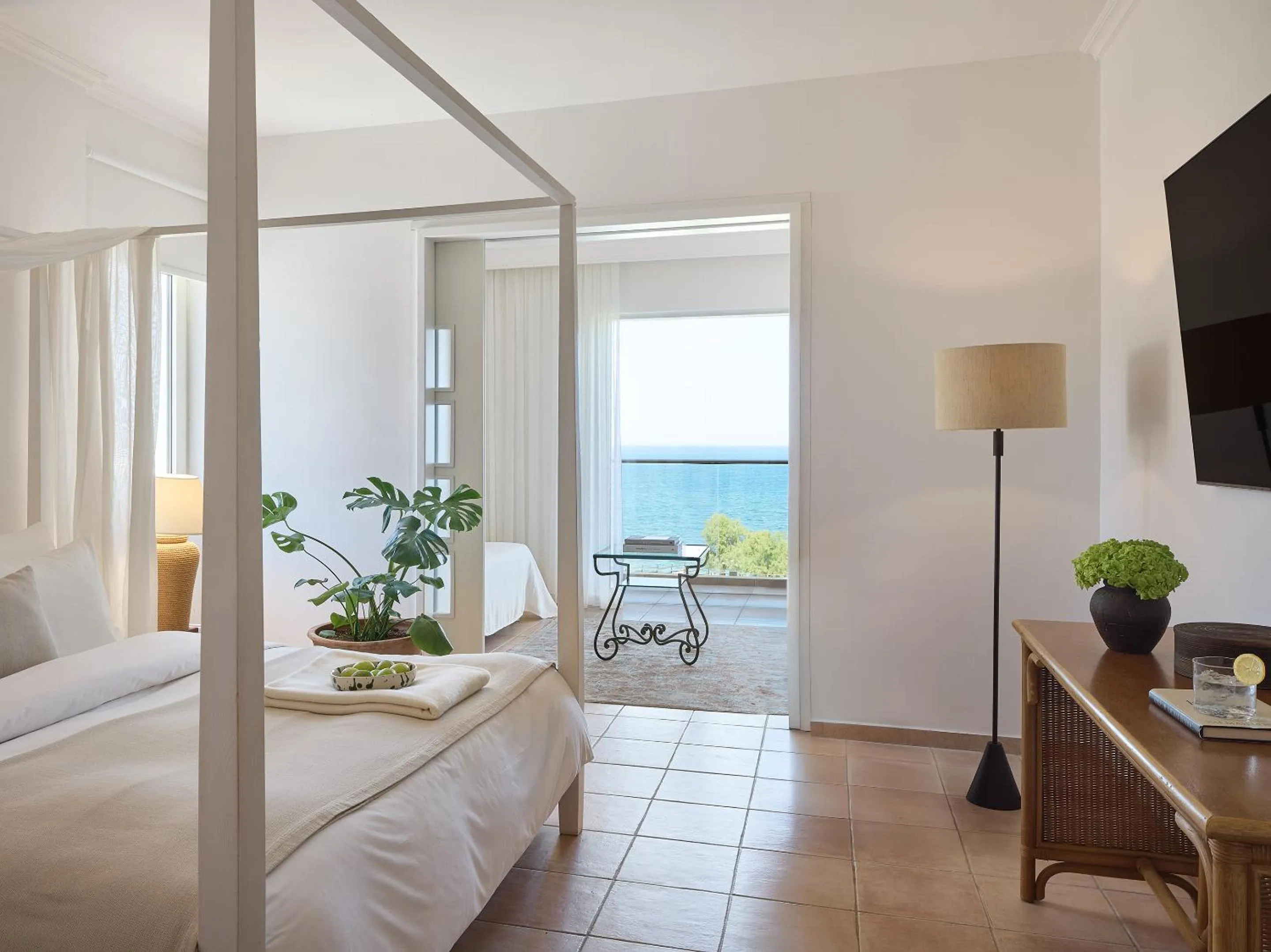 Bedroom, Bed in Grecotel Marine Palace & Aqua Park