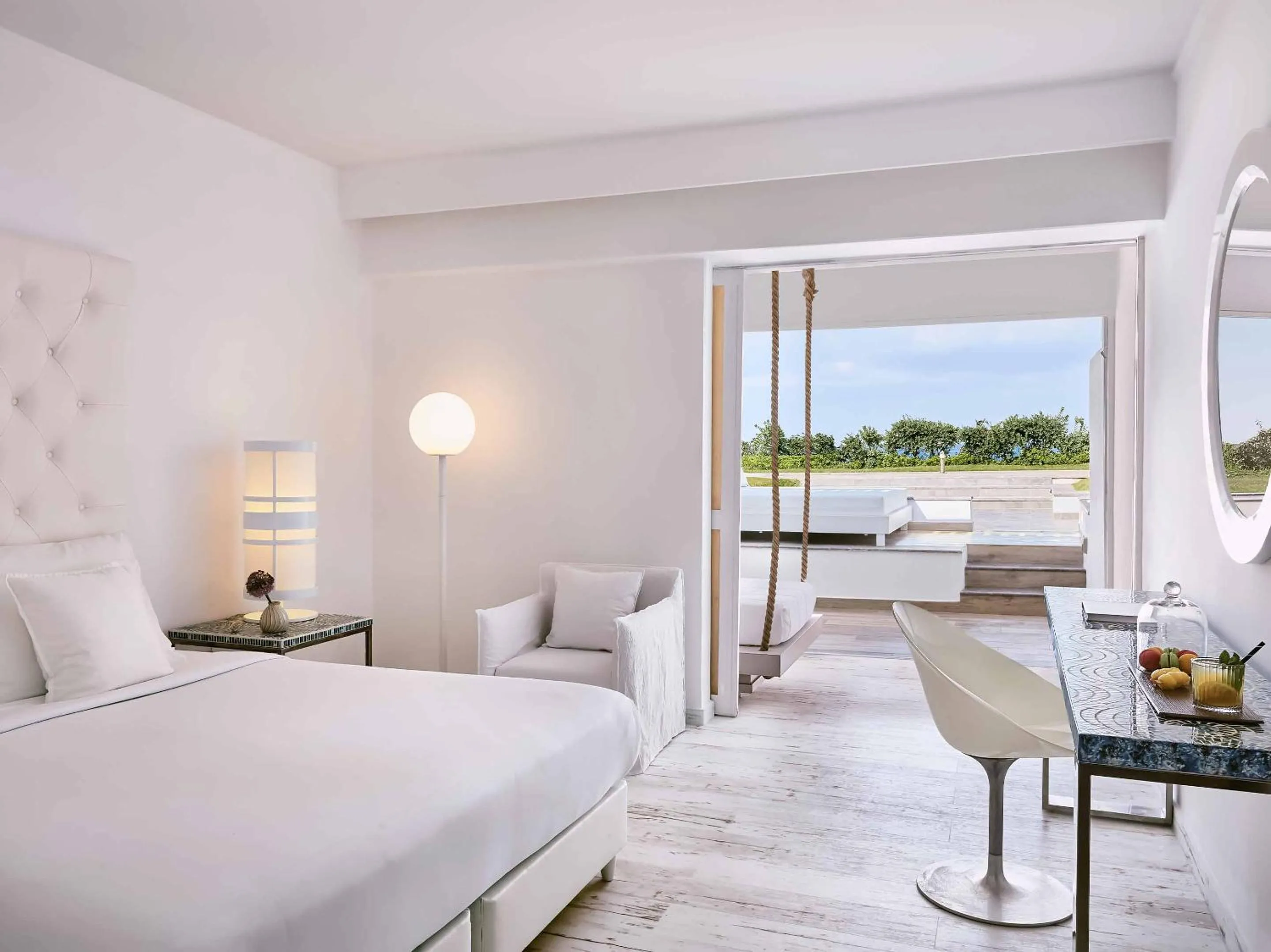 Bedroom, Bed in Grecotel LUXME White