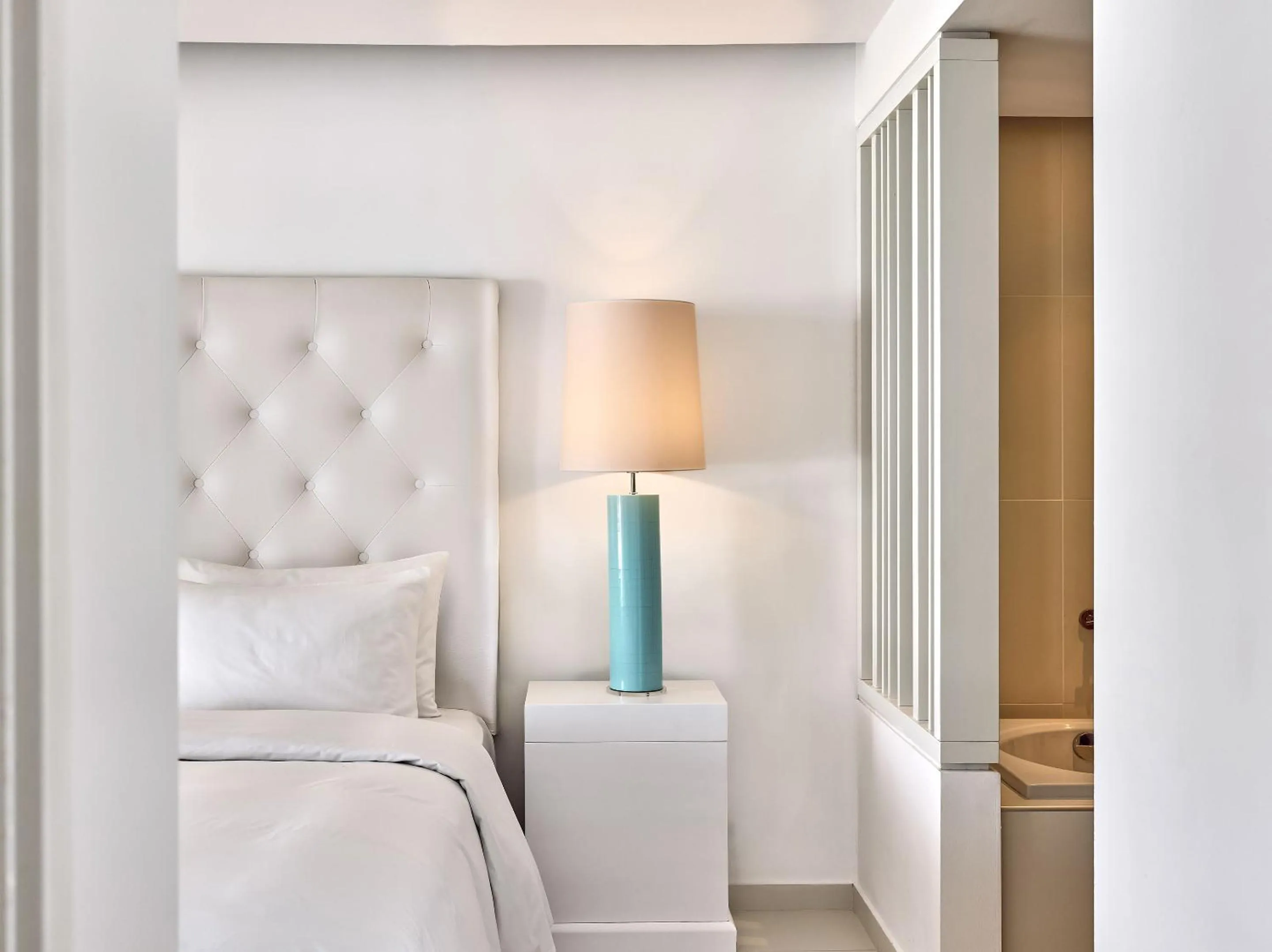 Bedroom, Bed in Grecotel LUXME White