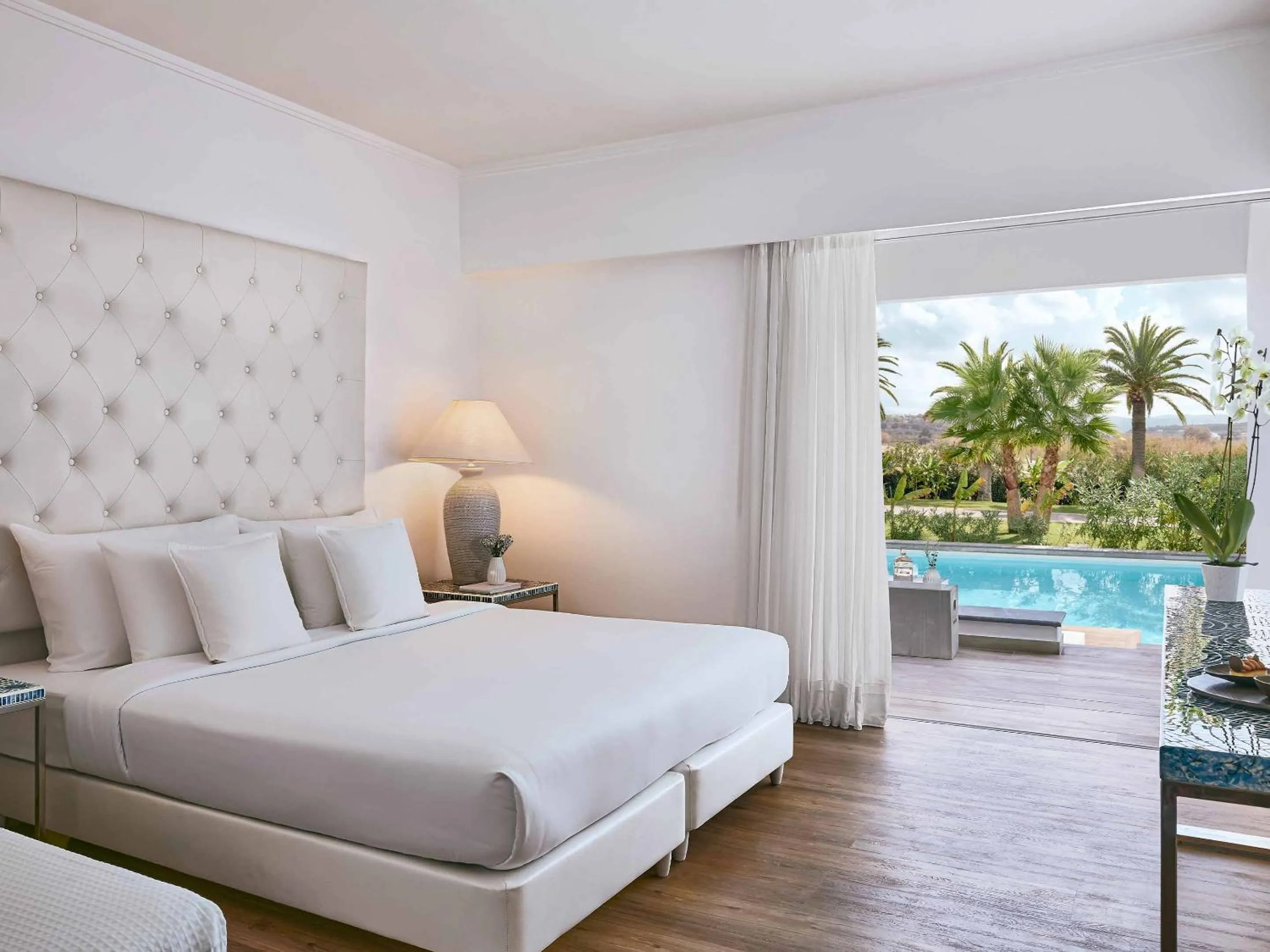 Bedroom, Bed in Grecotel LUXME White
