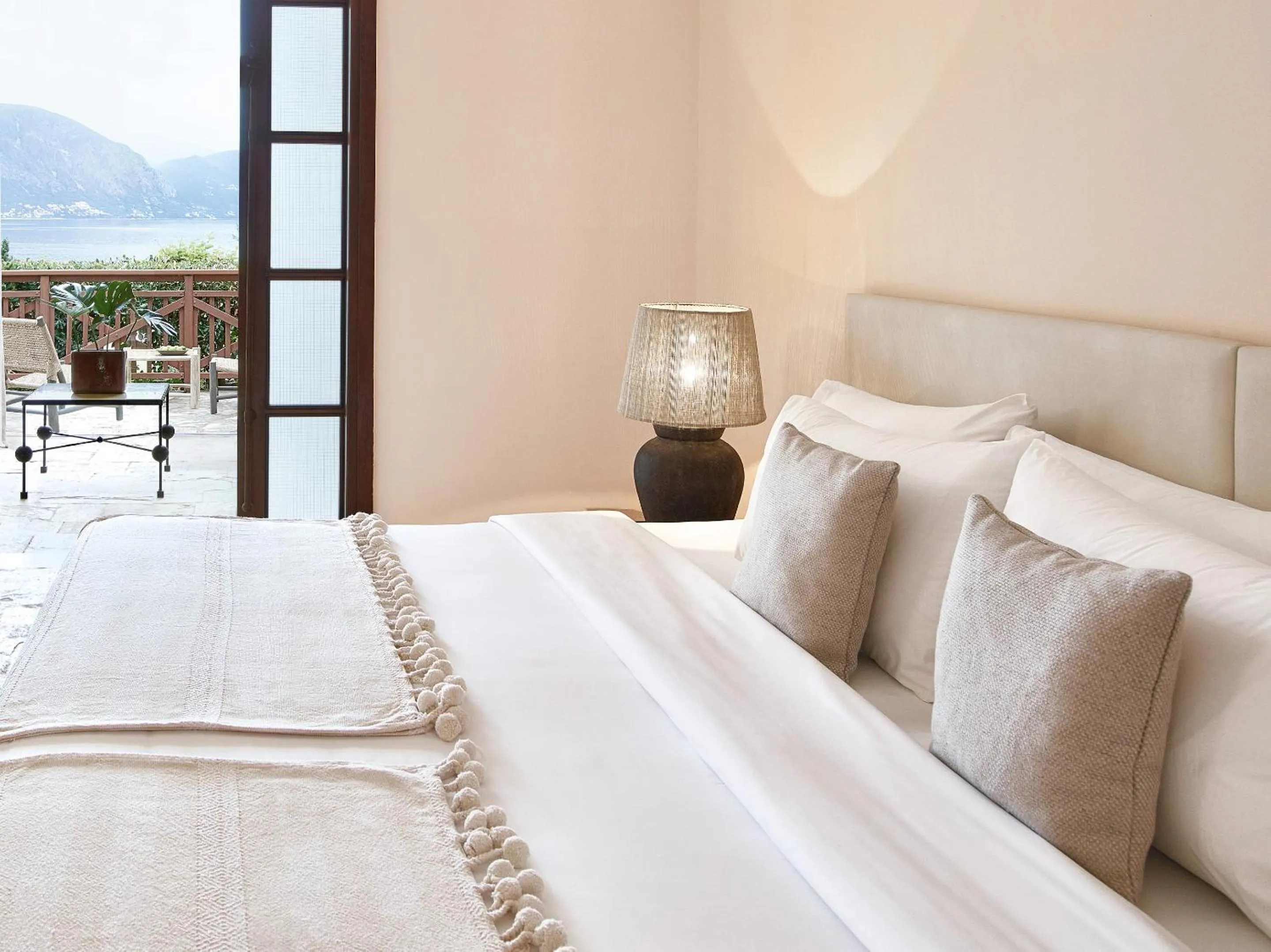 Bed in Grecotel LUXME Daphnila Bay