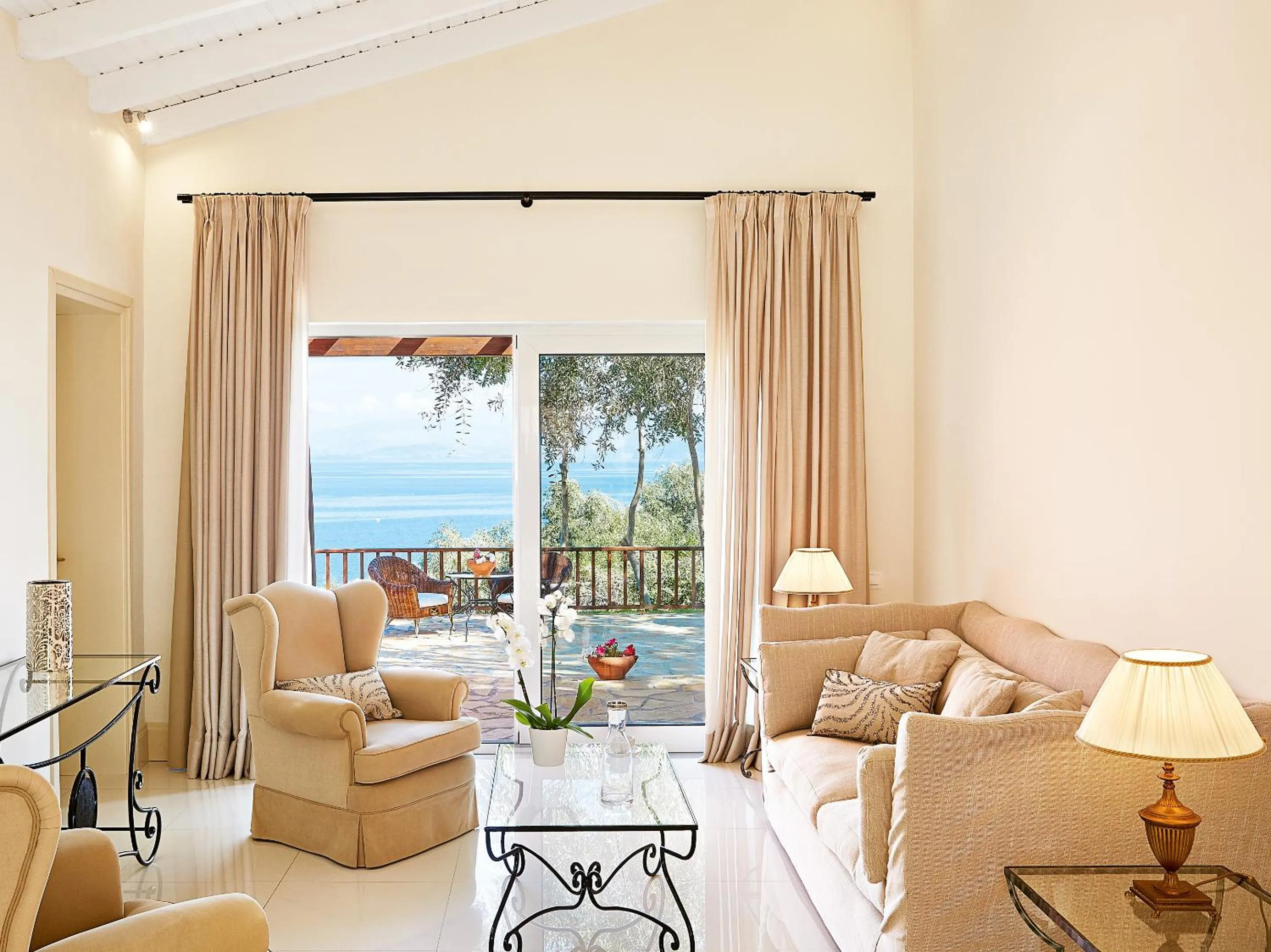 Living room in Grecotel LUXME Daphnila Bay