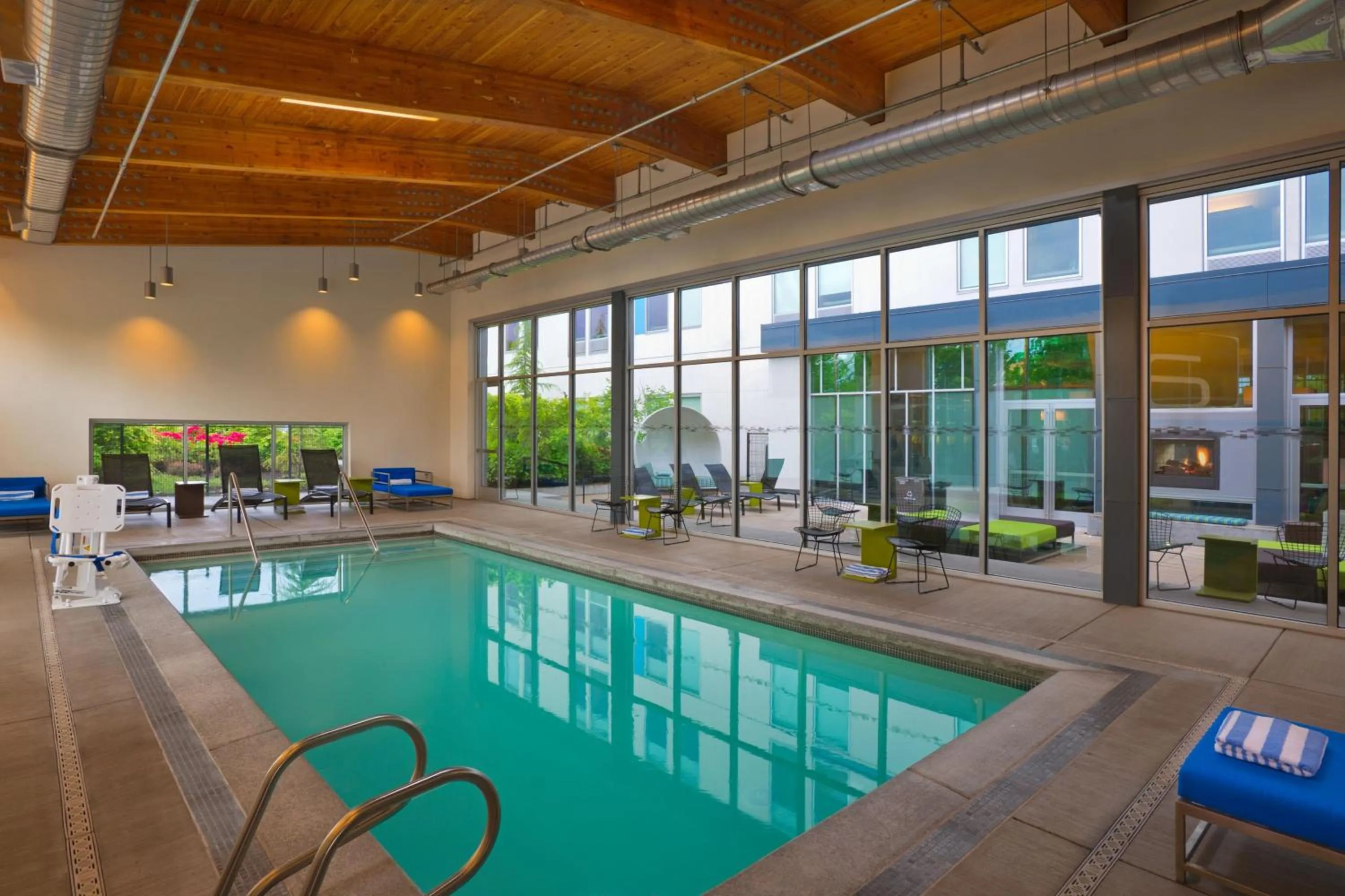 Swimming pool in Aloft Portland Airport Hotel at Cascade Station