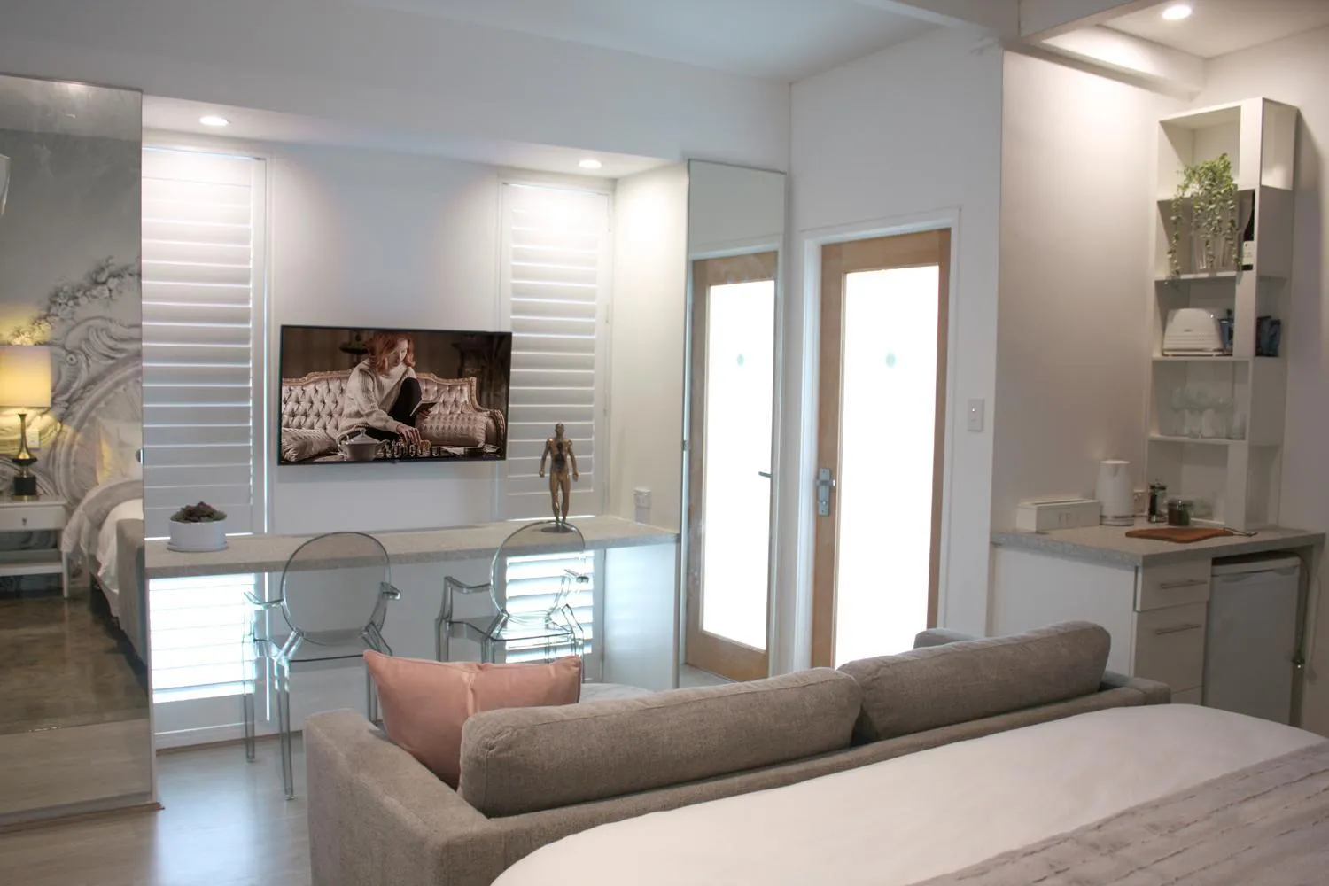 Kitchen or kitchenette, Bed in Haven on the Park