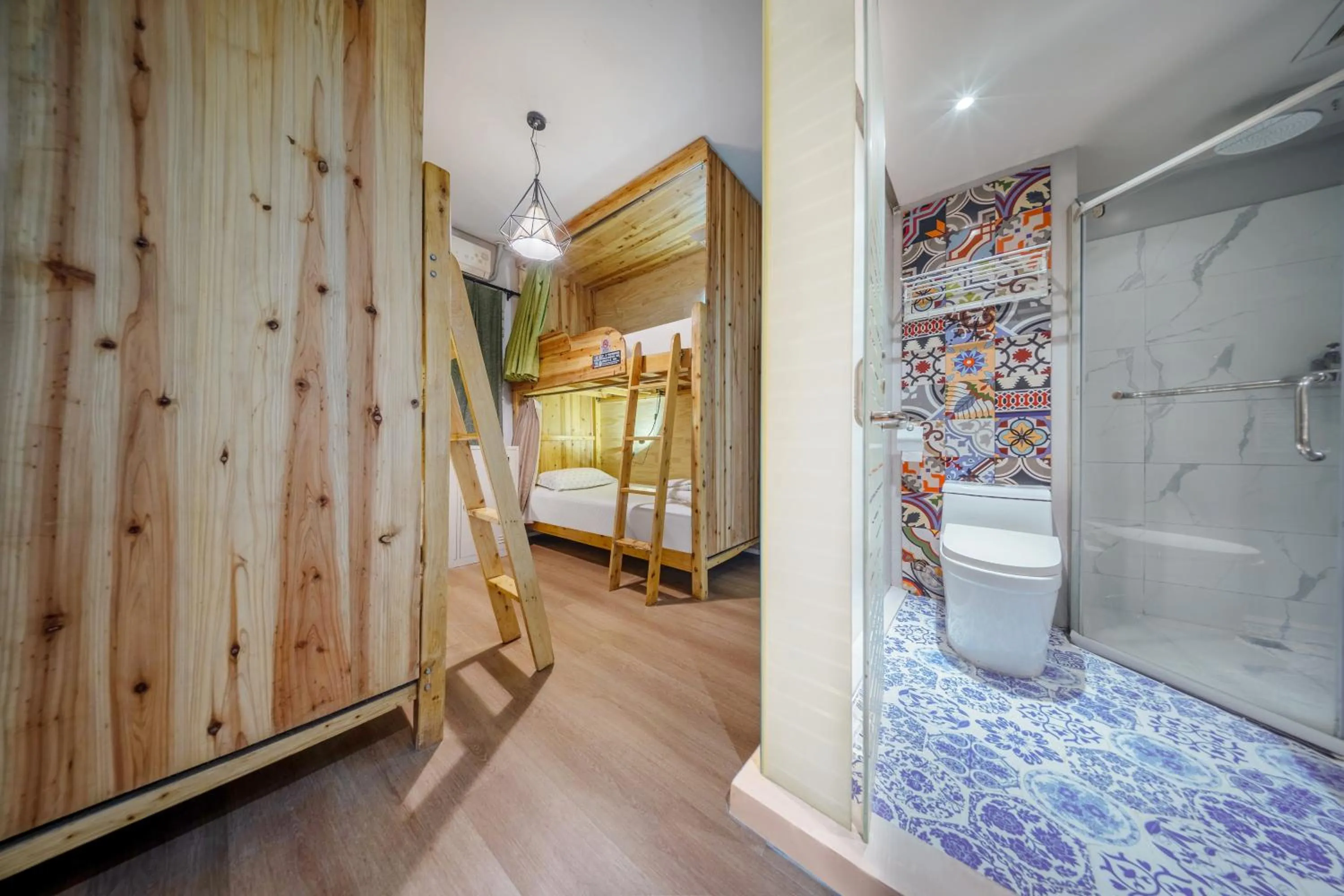 Shower in SONDERIA Lazybones Hostel- Wenshu Temple Side, Chill Hostel with All-Day Brunch, Travel Agency in English & Local Bar Vibes