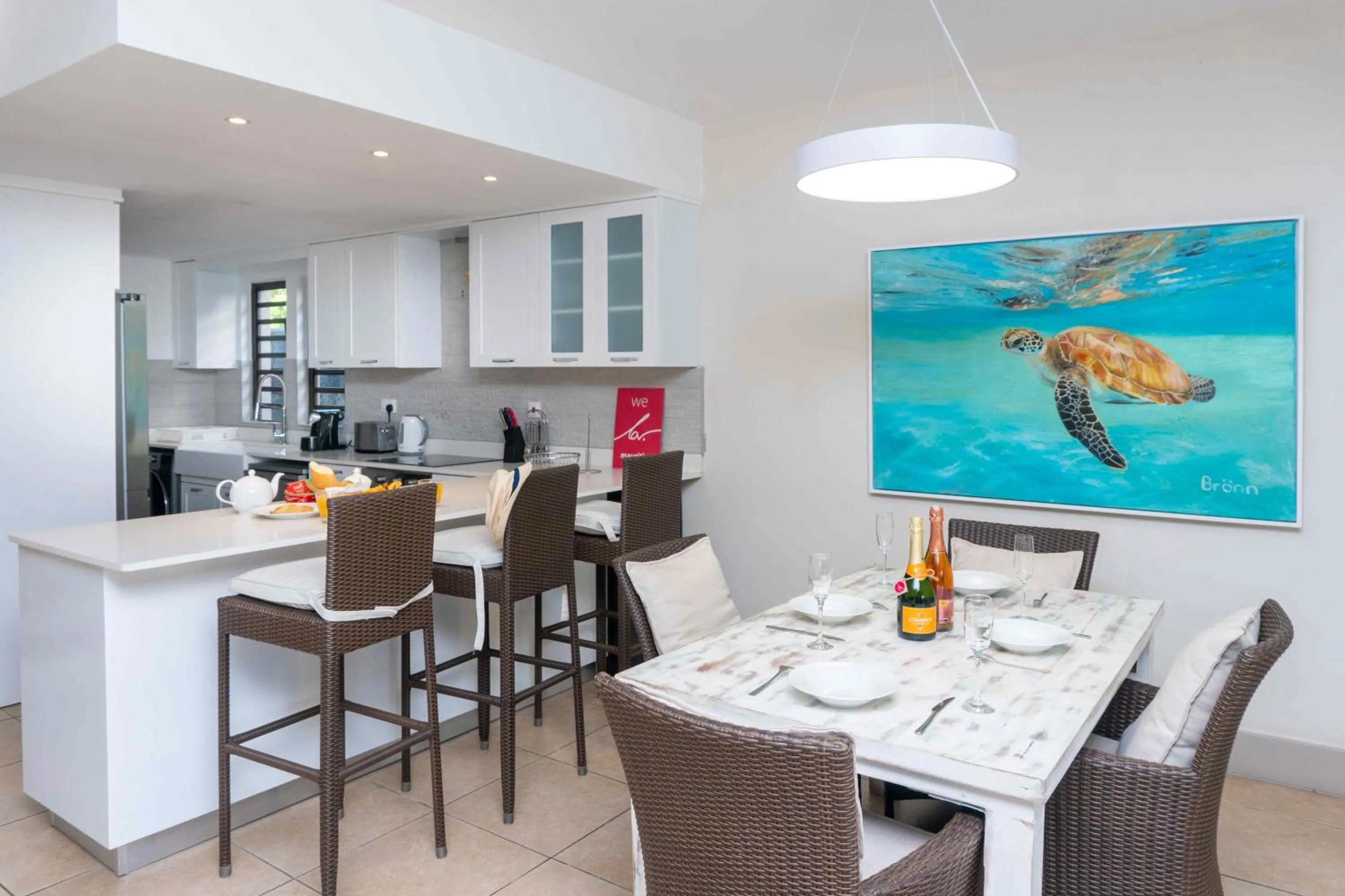 Kitchen or kitchenette in Bel Azur Beach Residence by LOV Mauritius