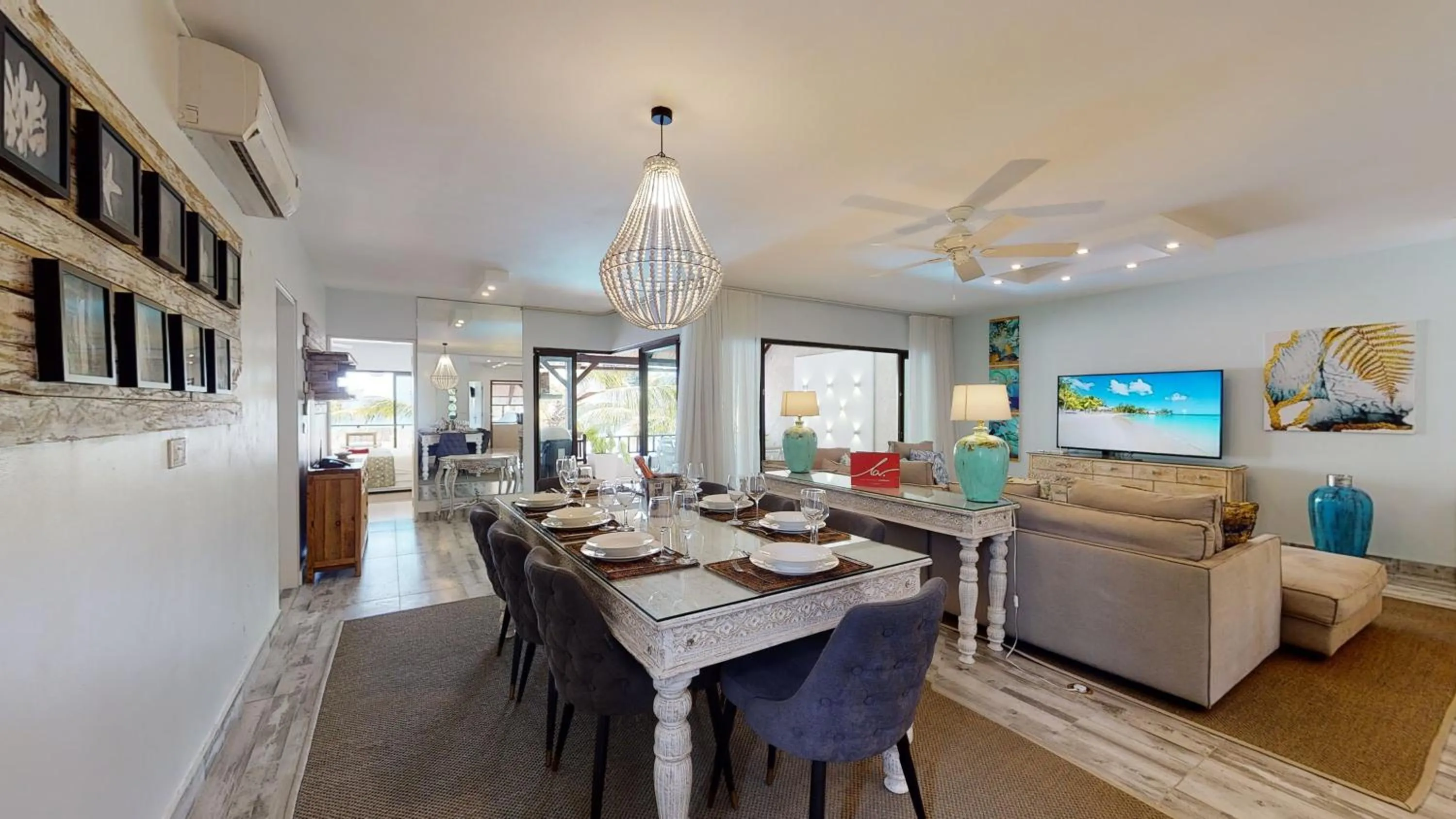 Living room in Bel Azur Beach Residence by LOV Mauritius