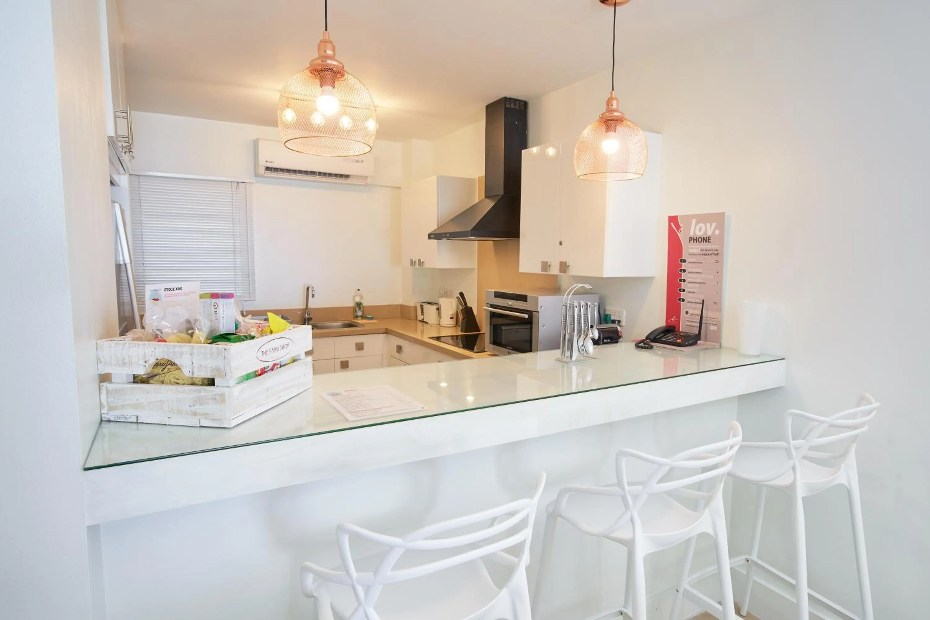 Kitchen or kitchenette in Bel Azur Beach Residence by LOV Mauritius