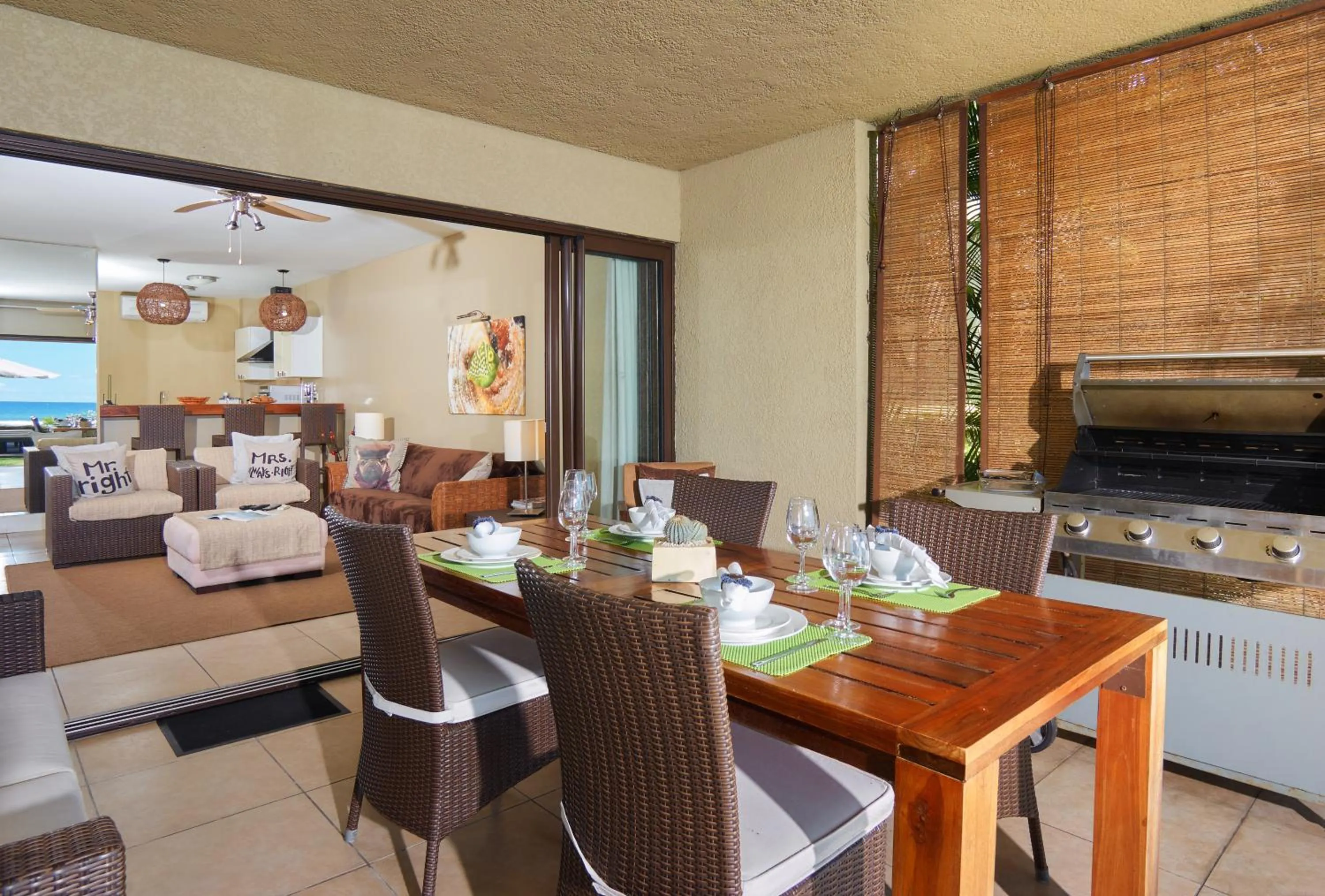 BBQ facilities in Bel Azur Beach Residence by LOV Mauritius