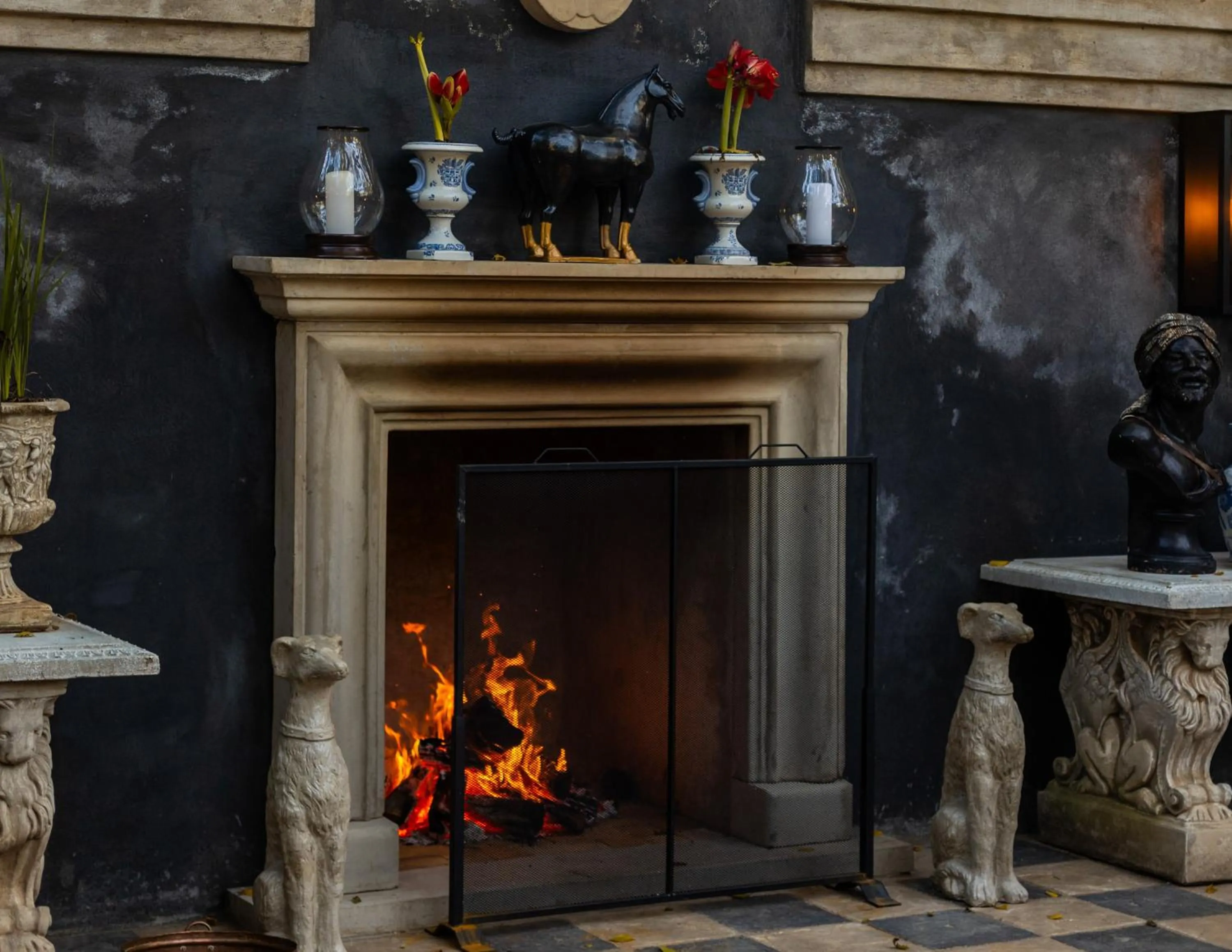 fireplace in Fairlawns Boutique Hotel & Spa