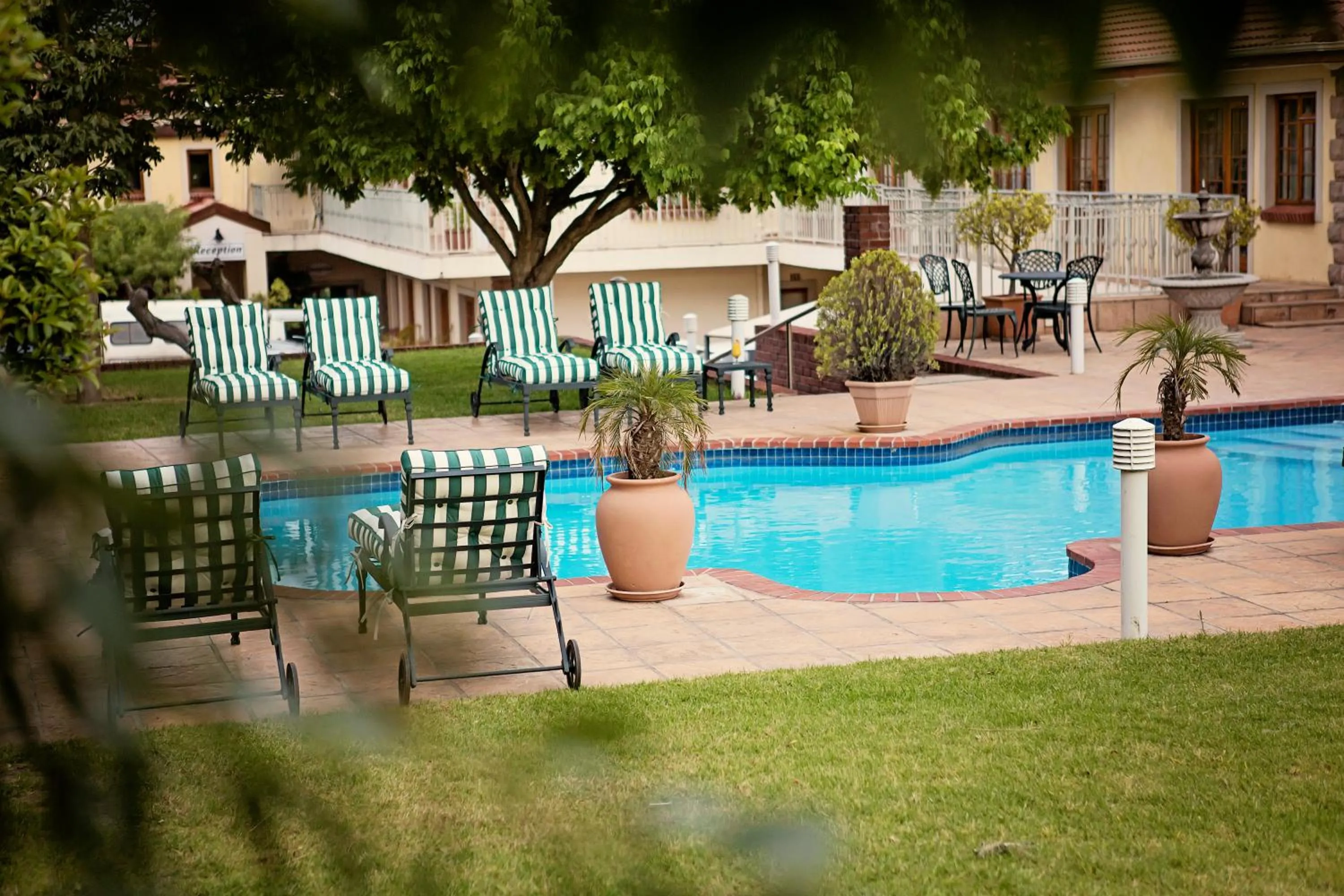 Swimming pool in Oak Tree Lodge