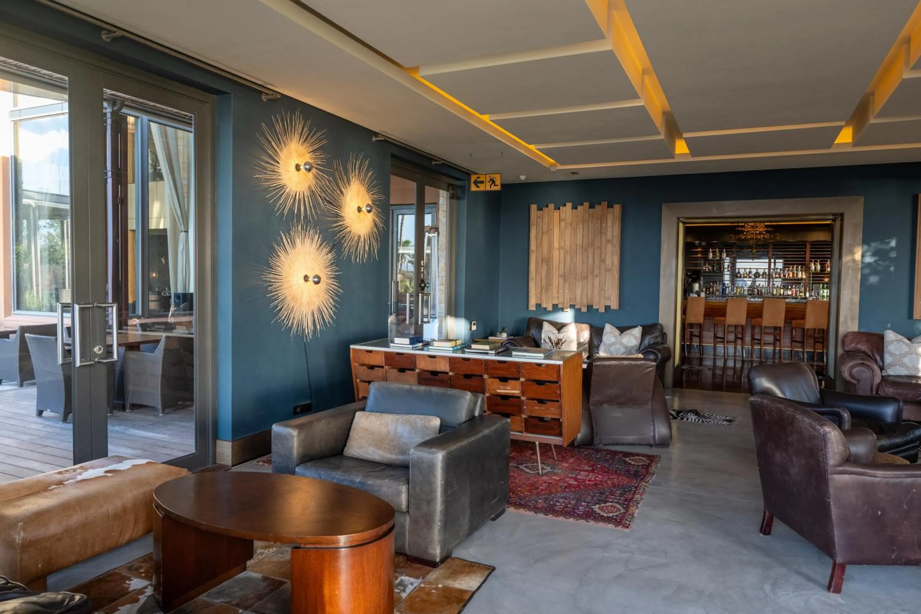 Seating area in Pezula Nature Retreat