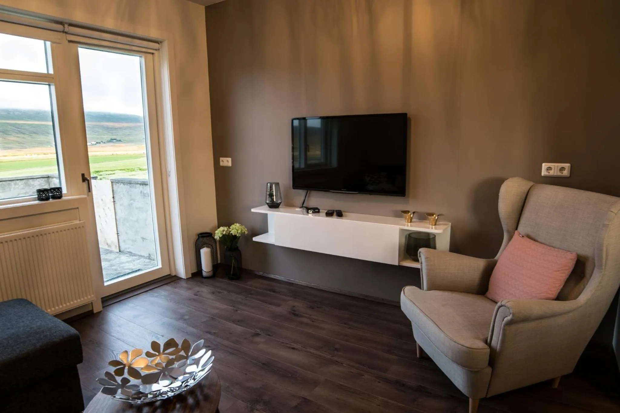 Living room in Breidamyri Farm Apartments