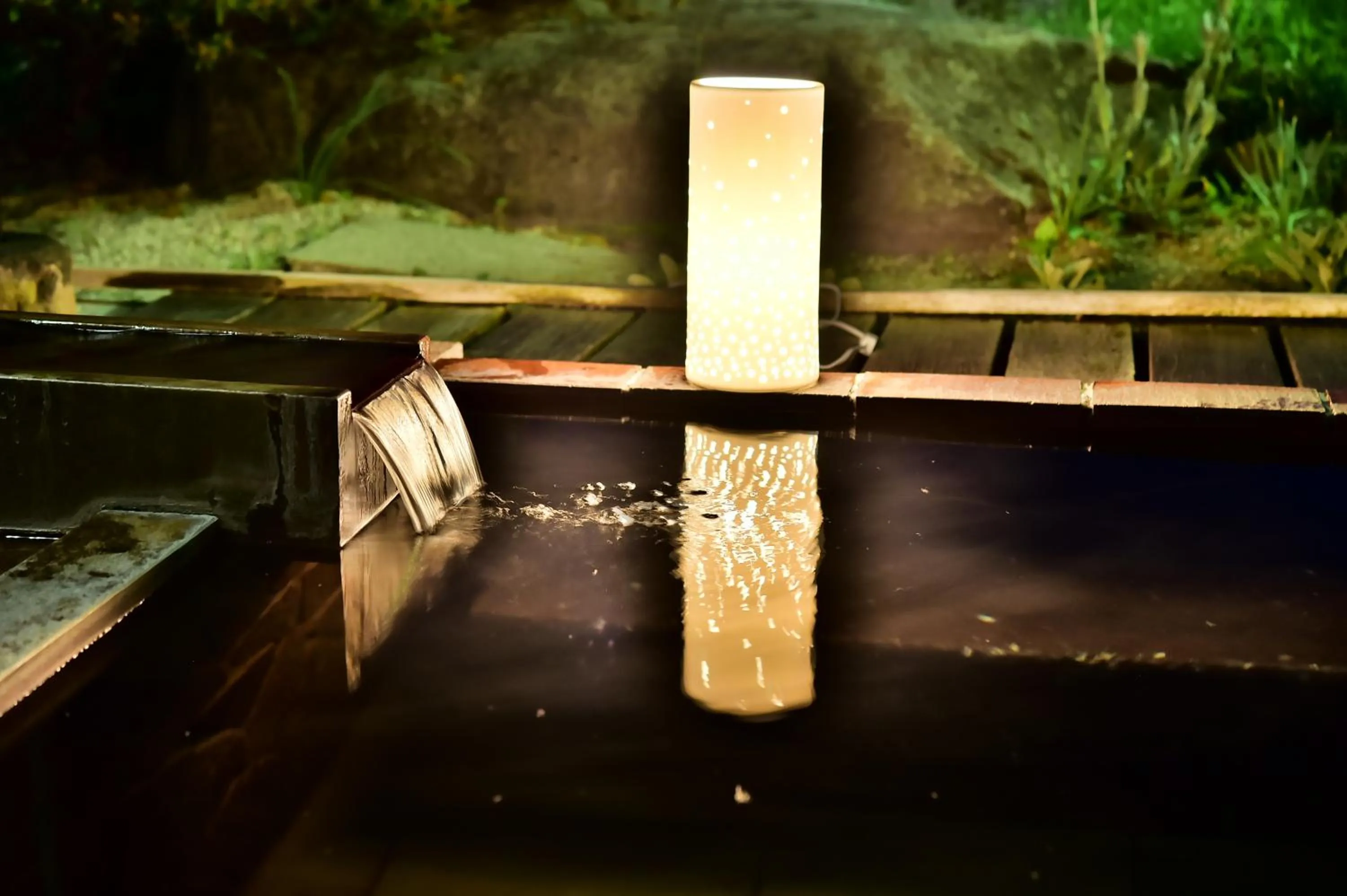 Open Air Bath in Tateshina Park Hotel