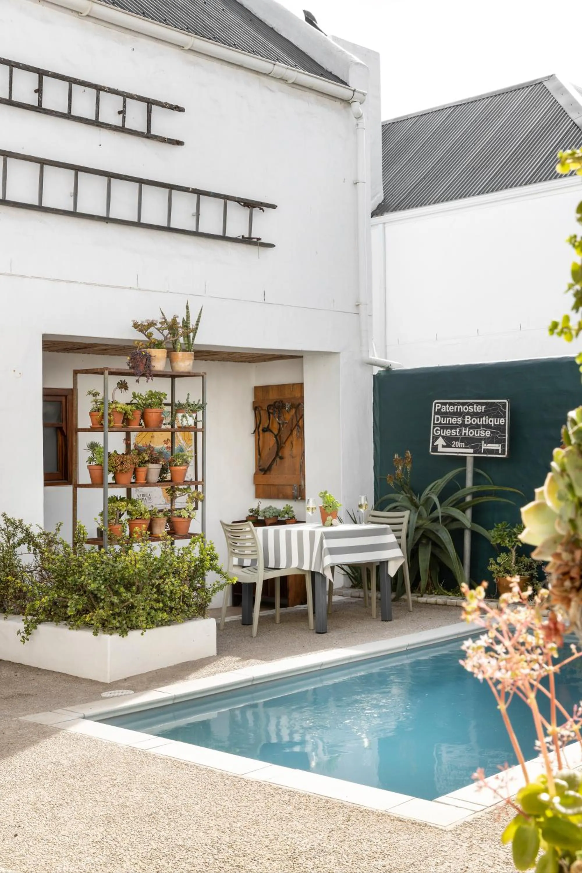 Pool view in Paternoster Dunes Boutique Guesthouse