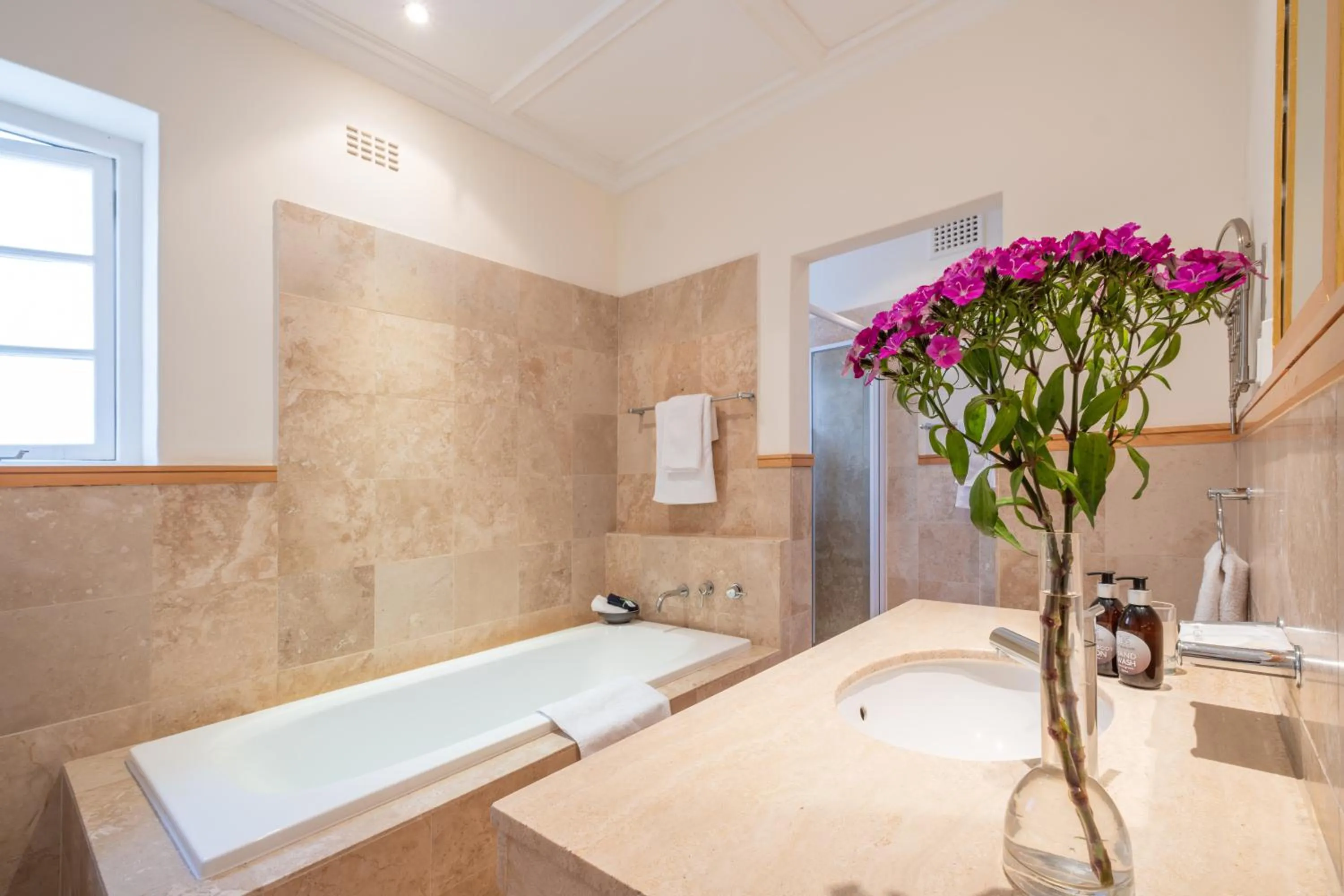 Shower in The Walden Suites