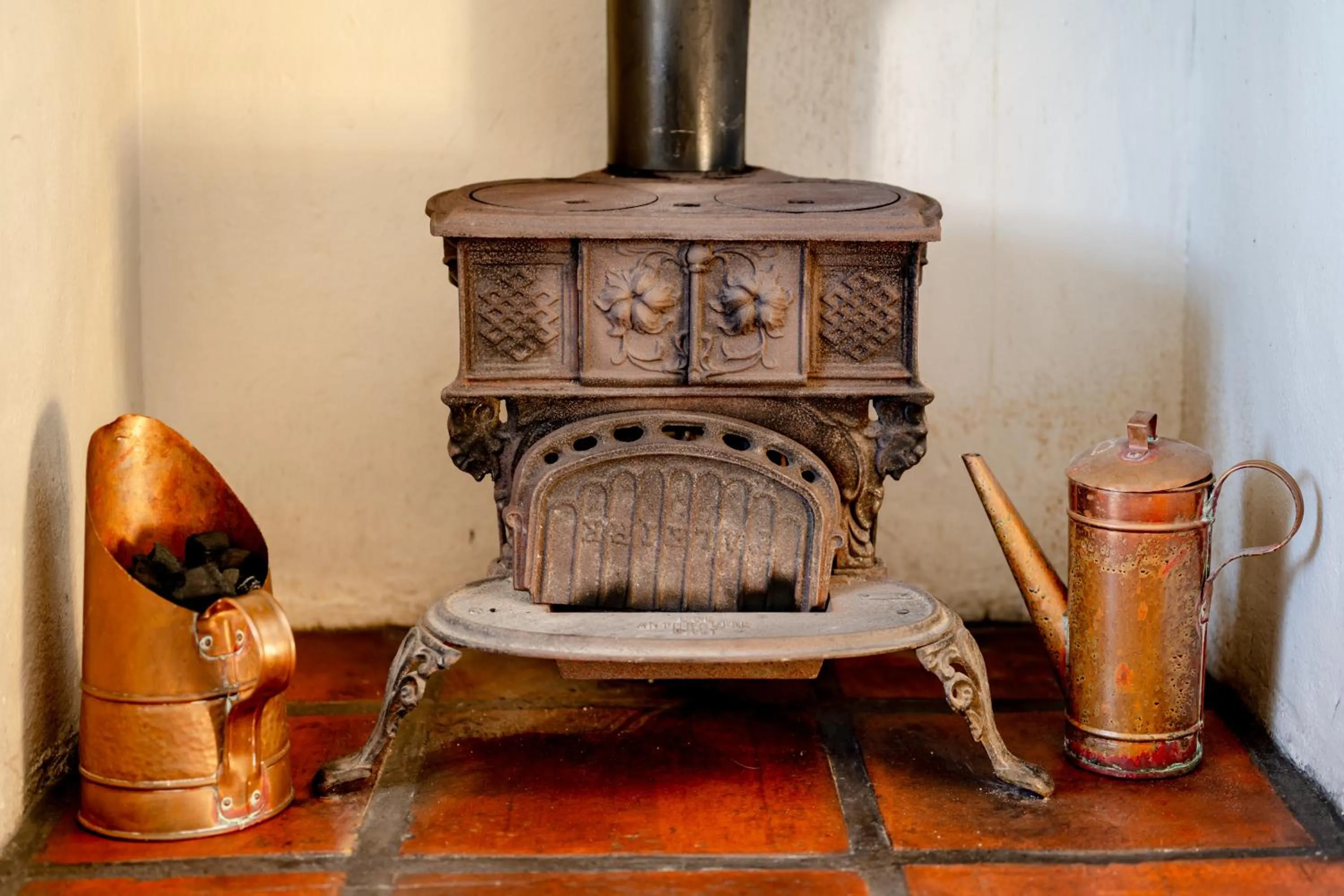 fireplace in The Farmhouse Hotel