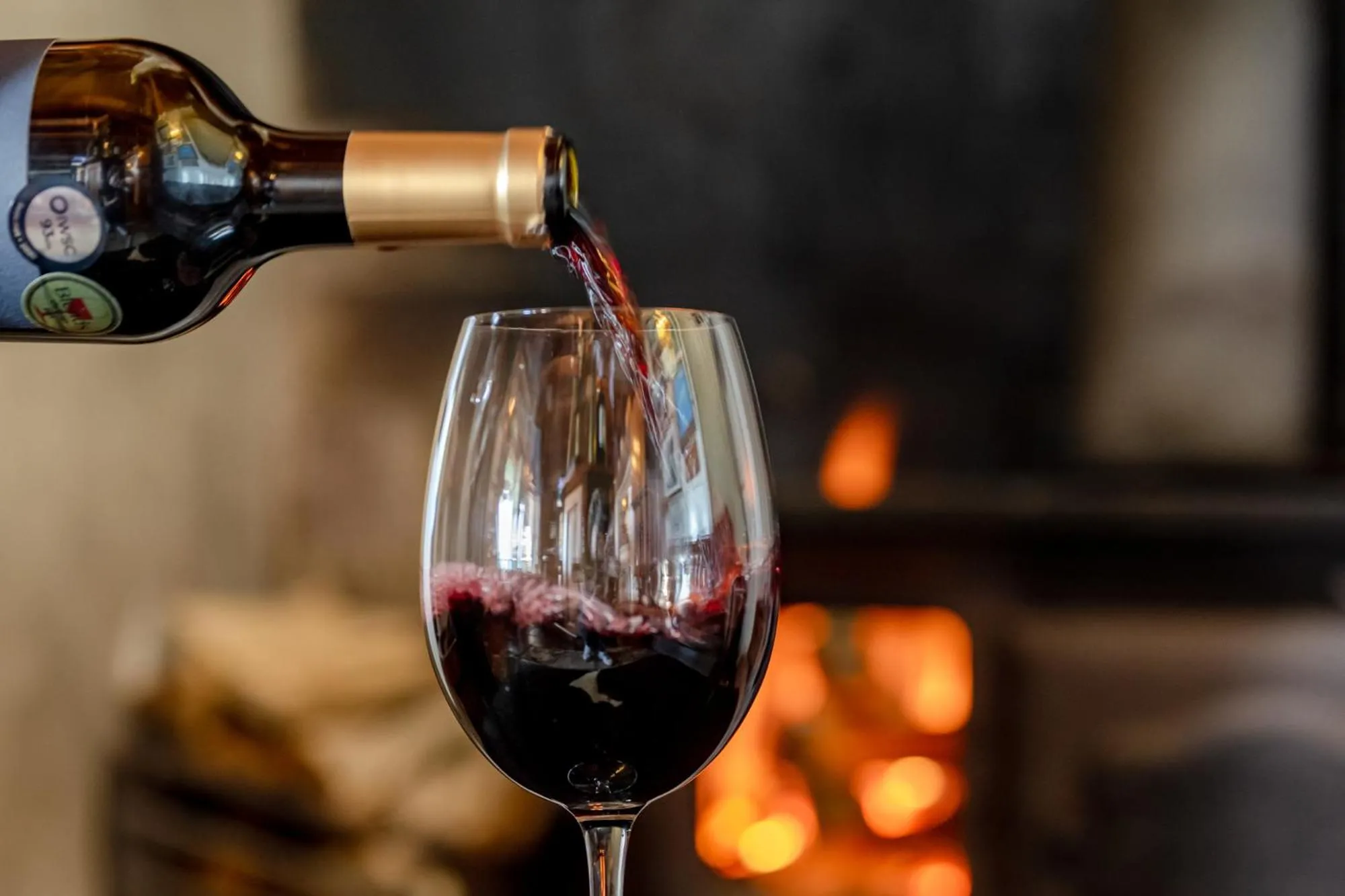 fireplace in The Farmhouse Hotel