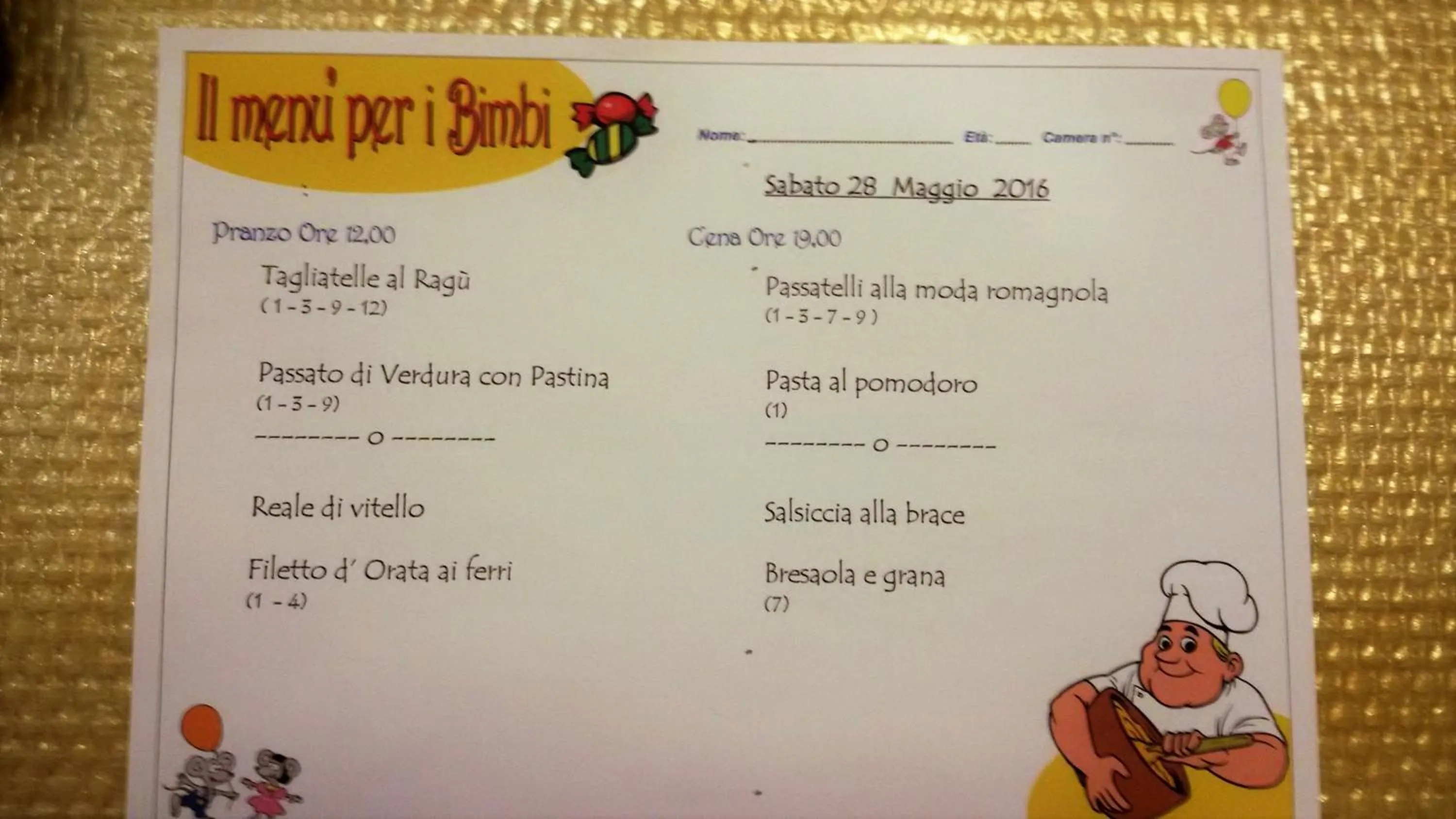 Food in Hotel Lem-Casadei