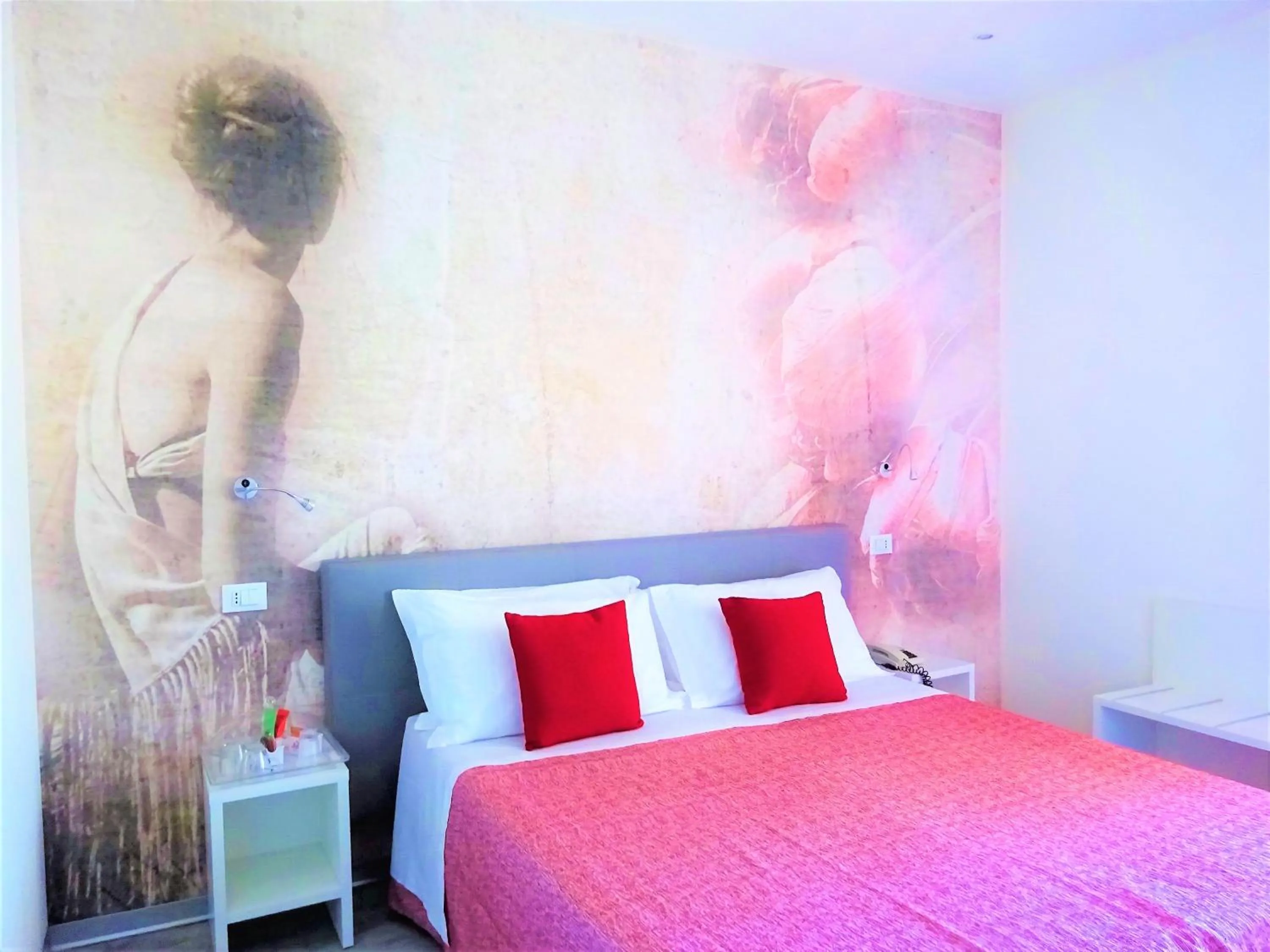 Bed in Hotel Lem-Casadei