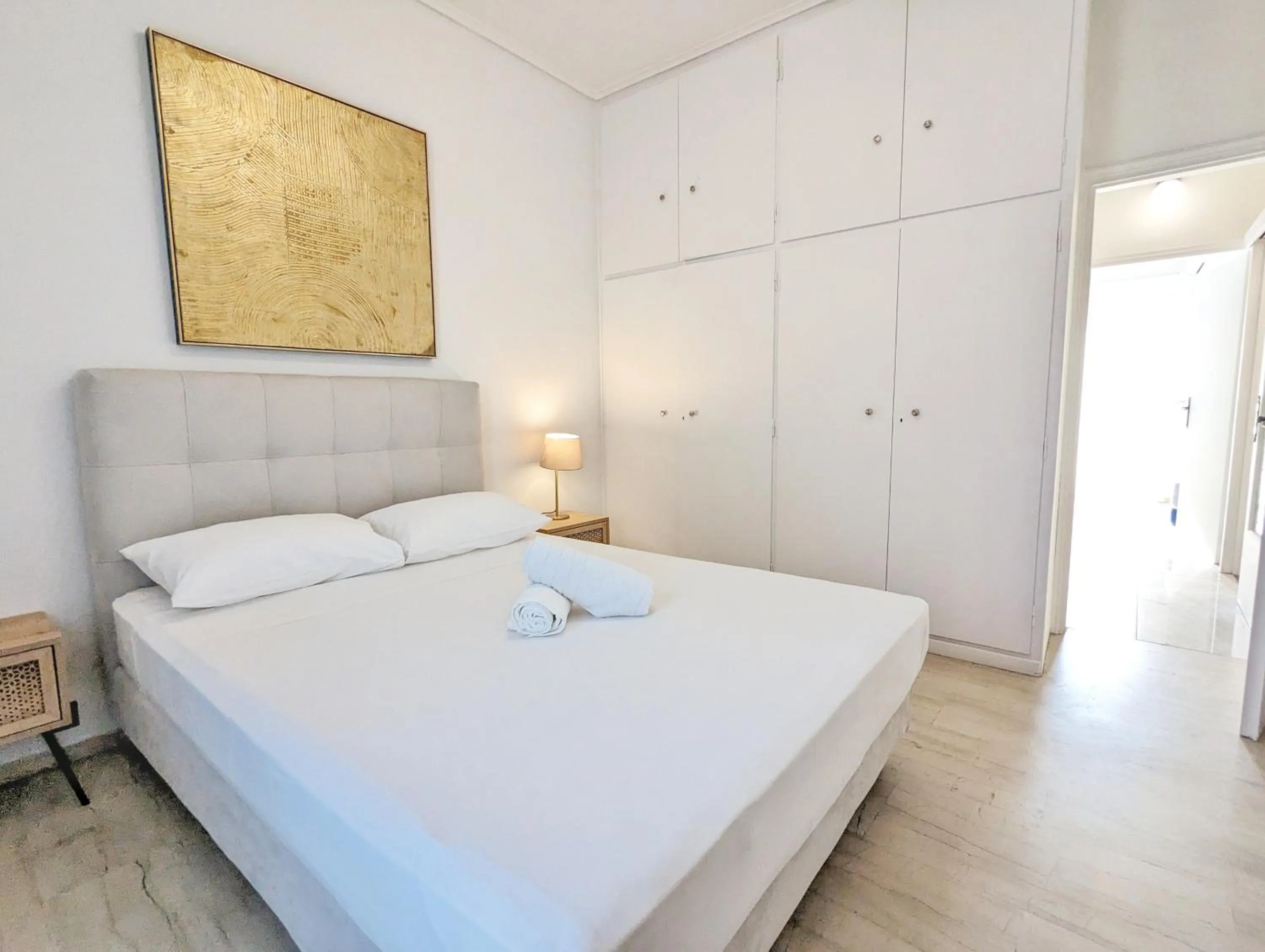Bed in Acropolis View Dream Apartments