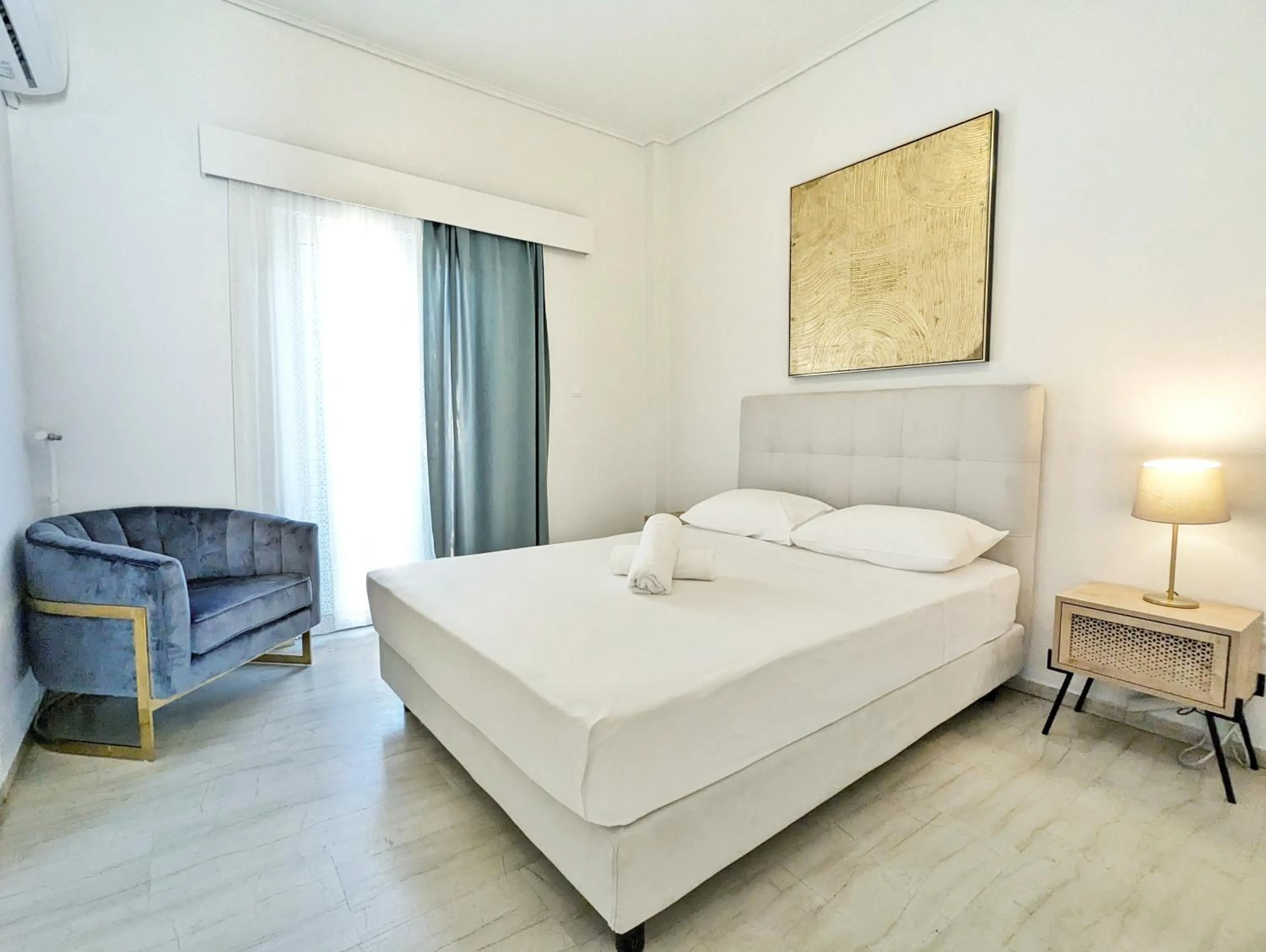 Bed in Acropolis View Dream Apartments