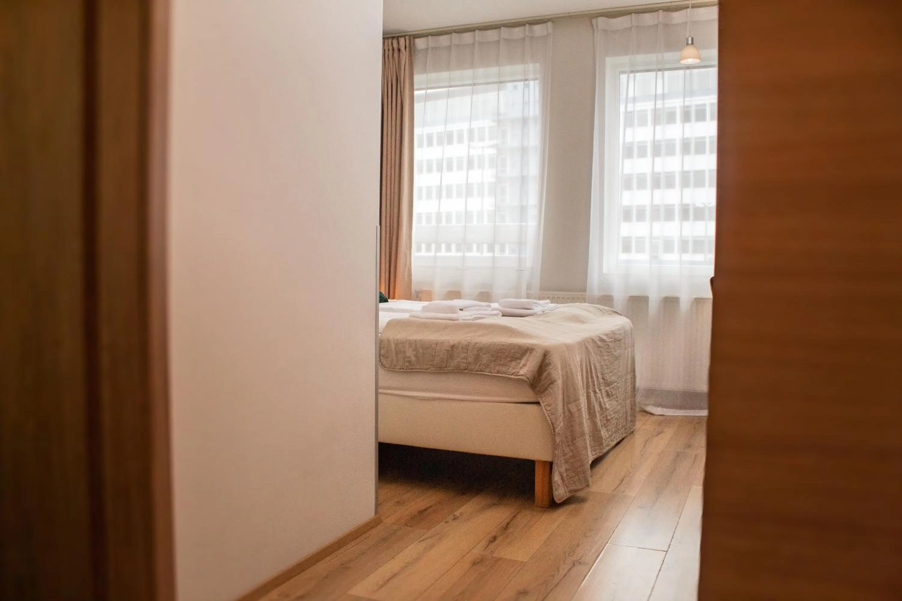 View (from property/room), Bed in Hotel Muli