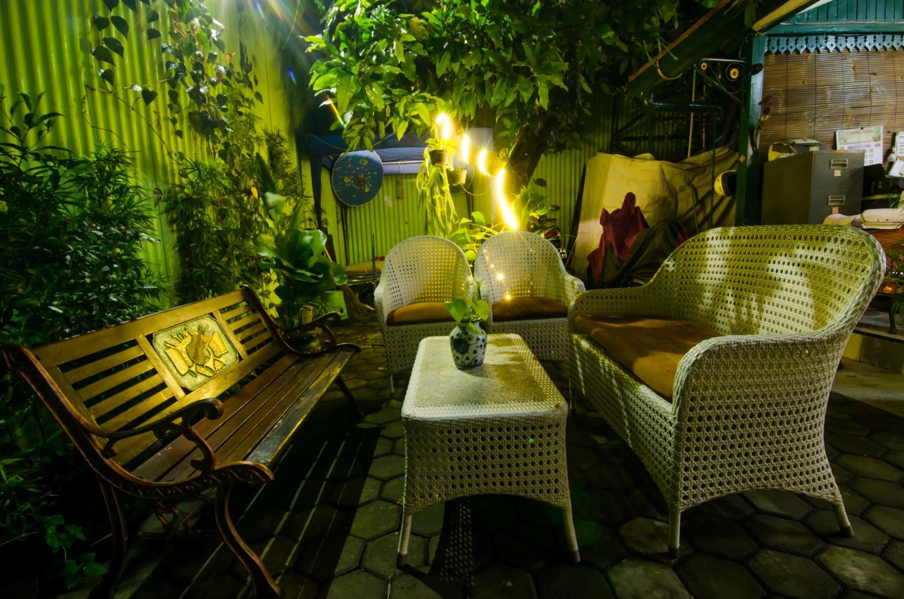 Seating area in Pendopo Andari Homestay