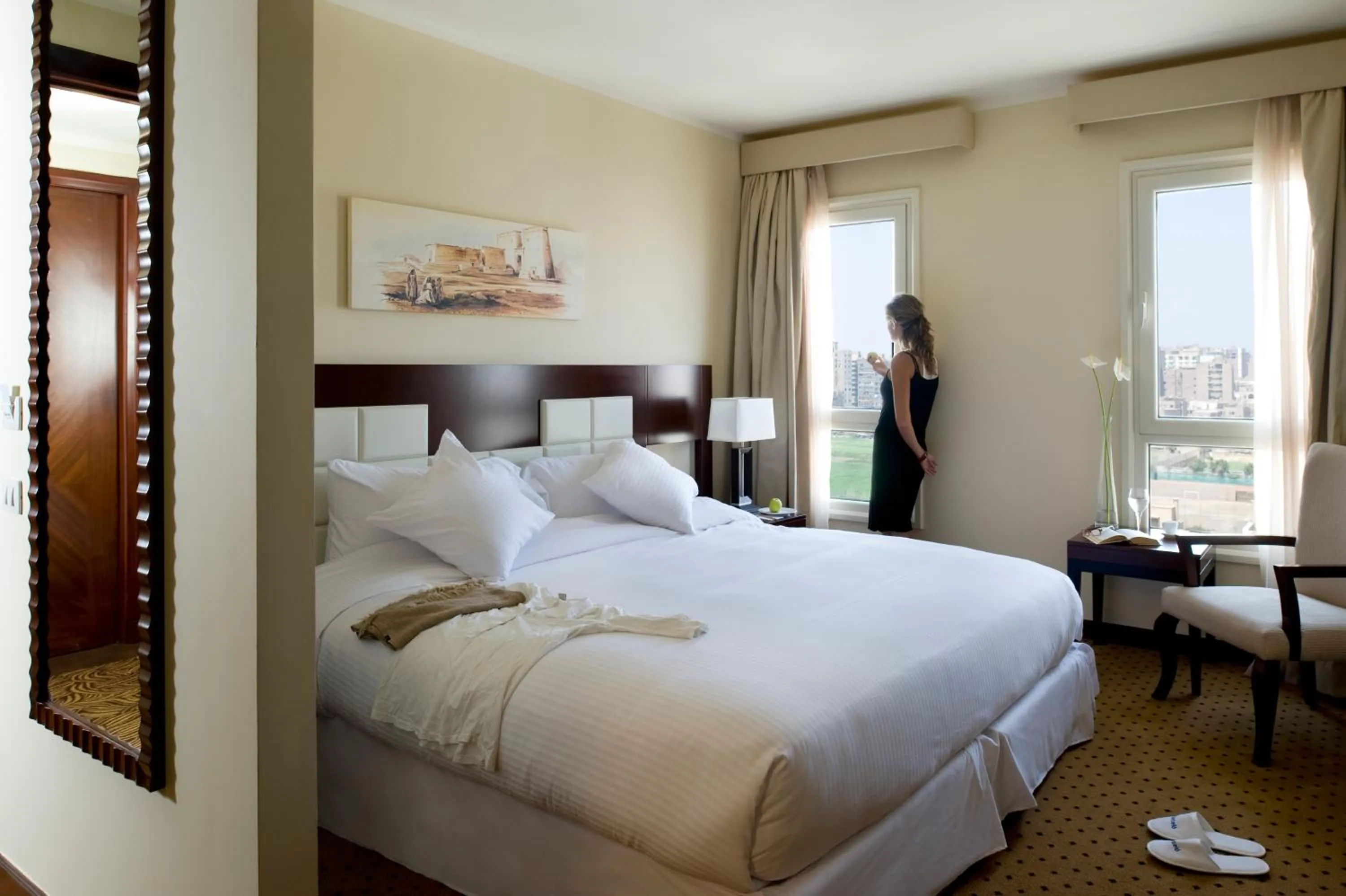 Bed in Barceló Cairo Pyramids