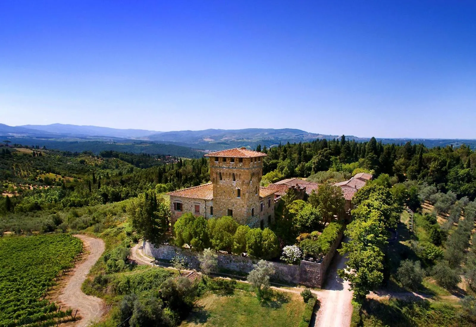 Bird's eye view in Castello di Cafaggio