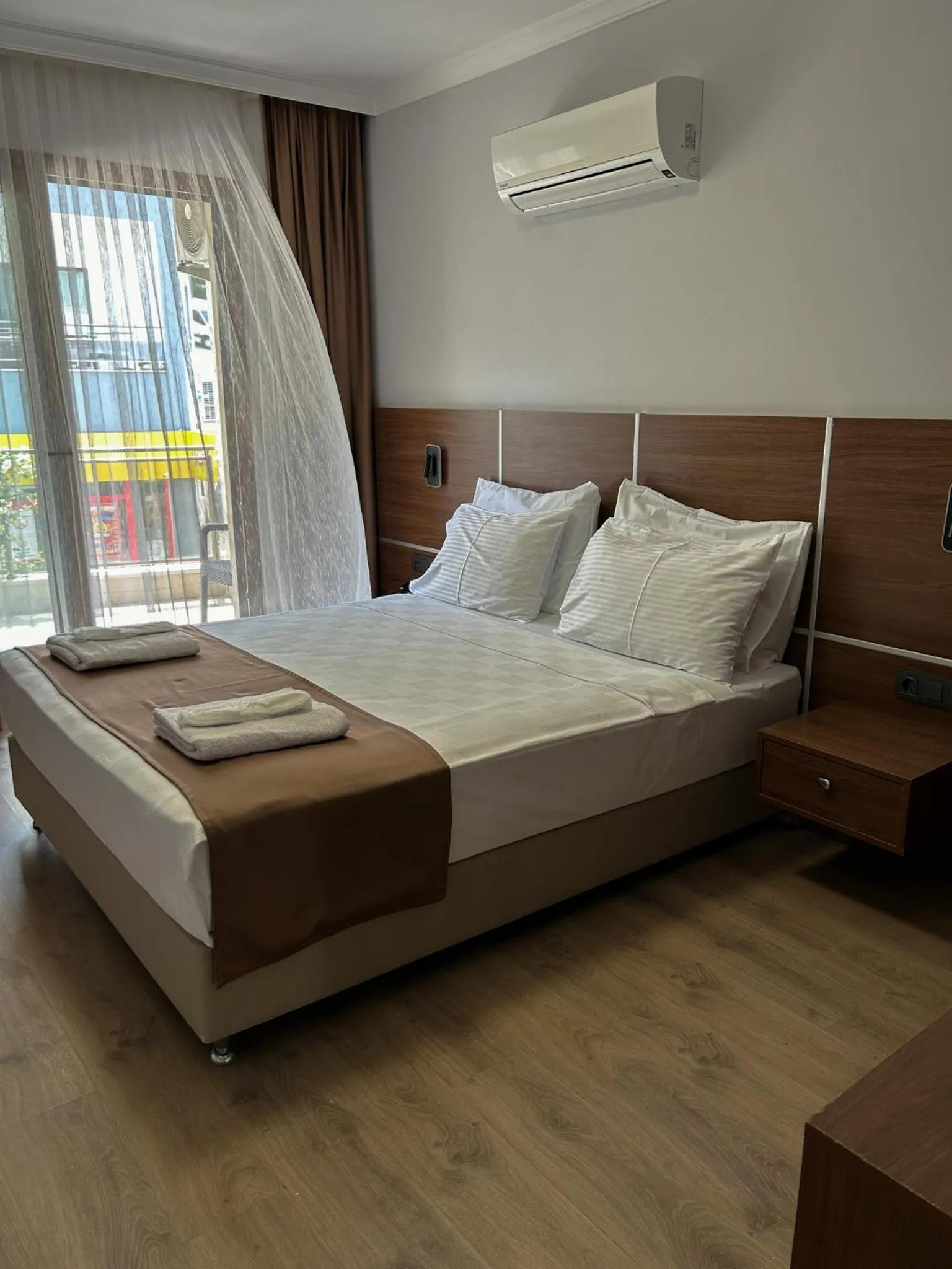 air conditioner, Bed in Gulluk Life Hotel