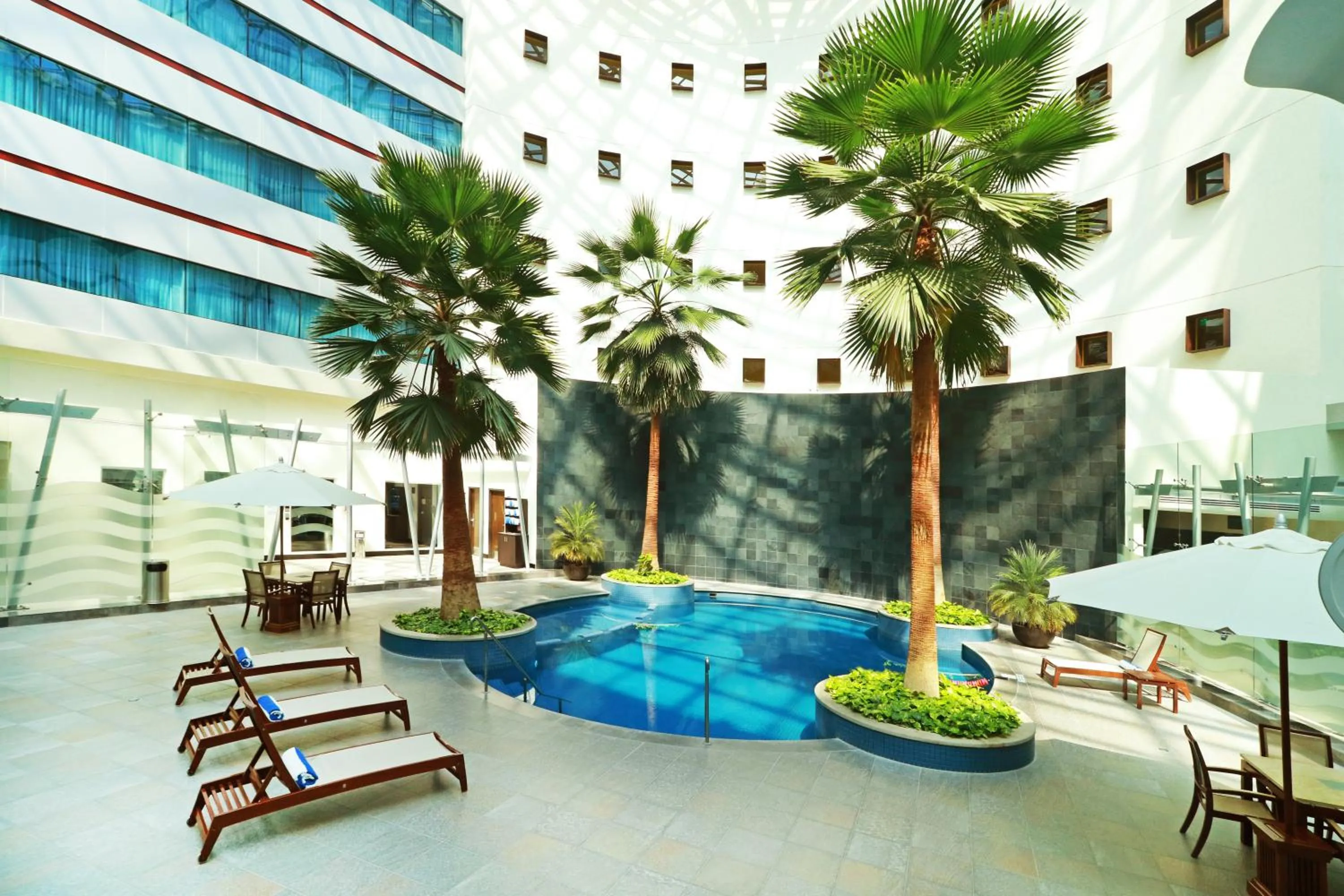 Swimming pool in Crowne Plaza Leon by IHG