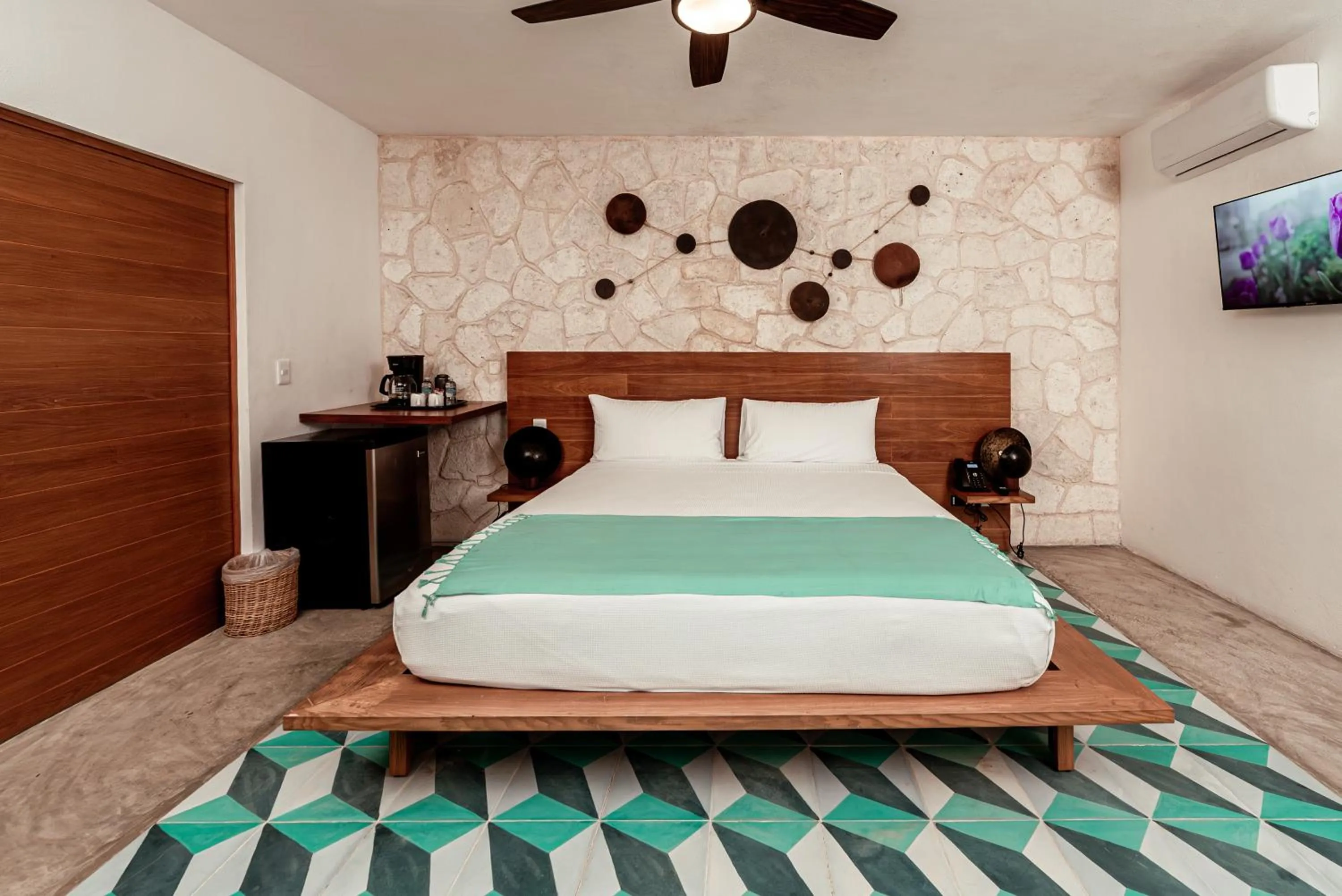 Bed in Prana Boutique Hotel Tulum