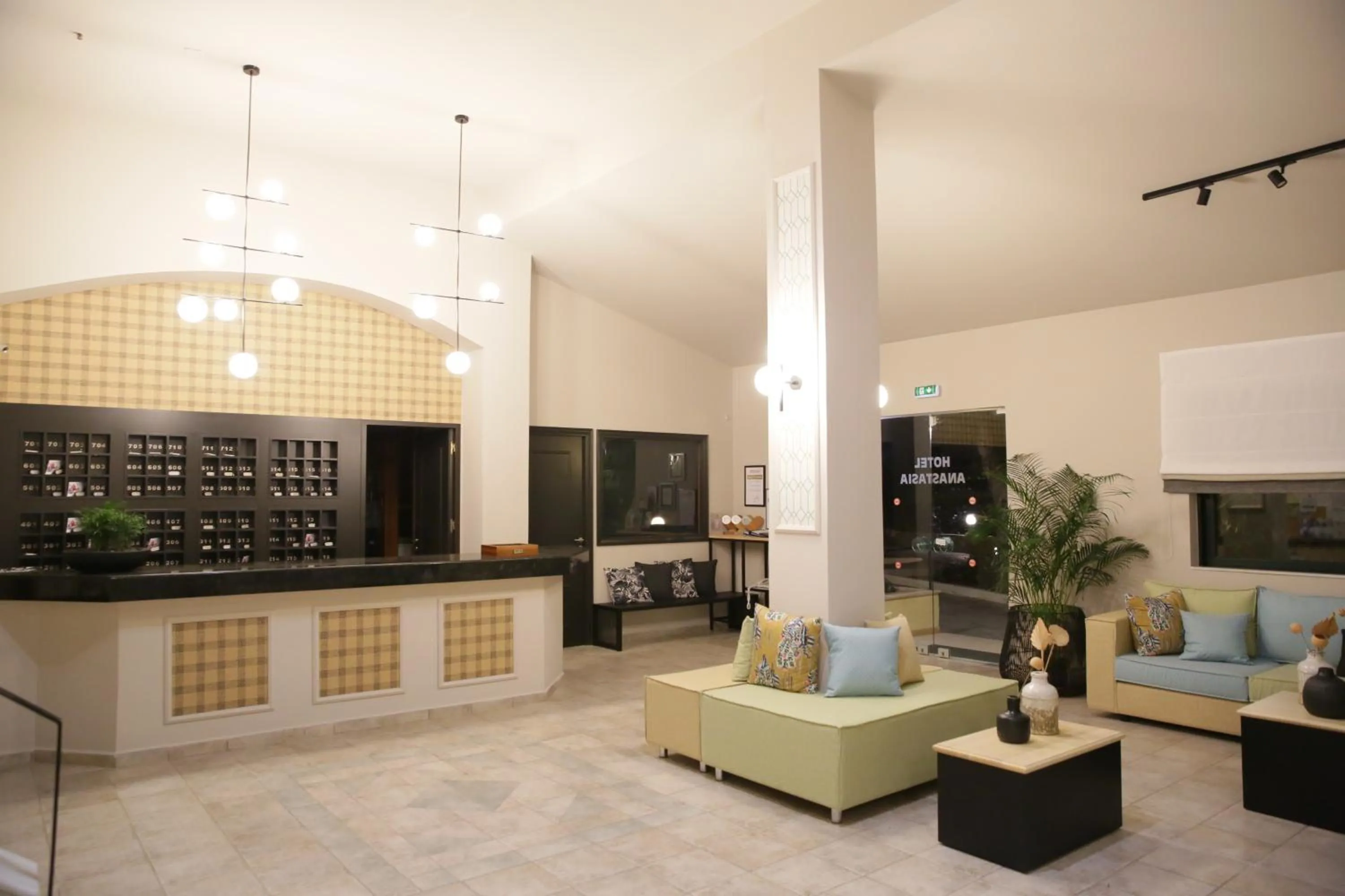 Lobby or reception in Anastasia Hotel Stalis