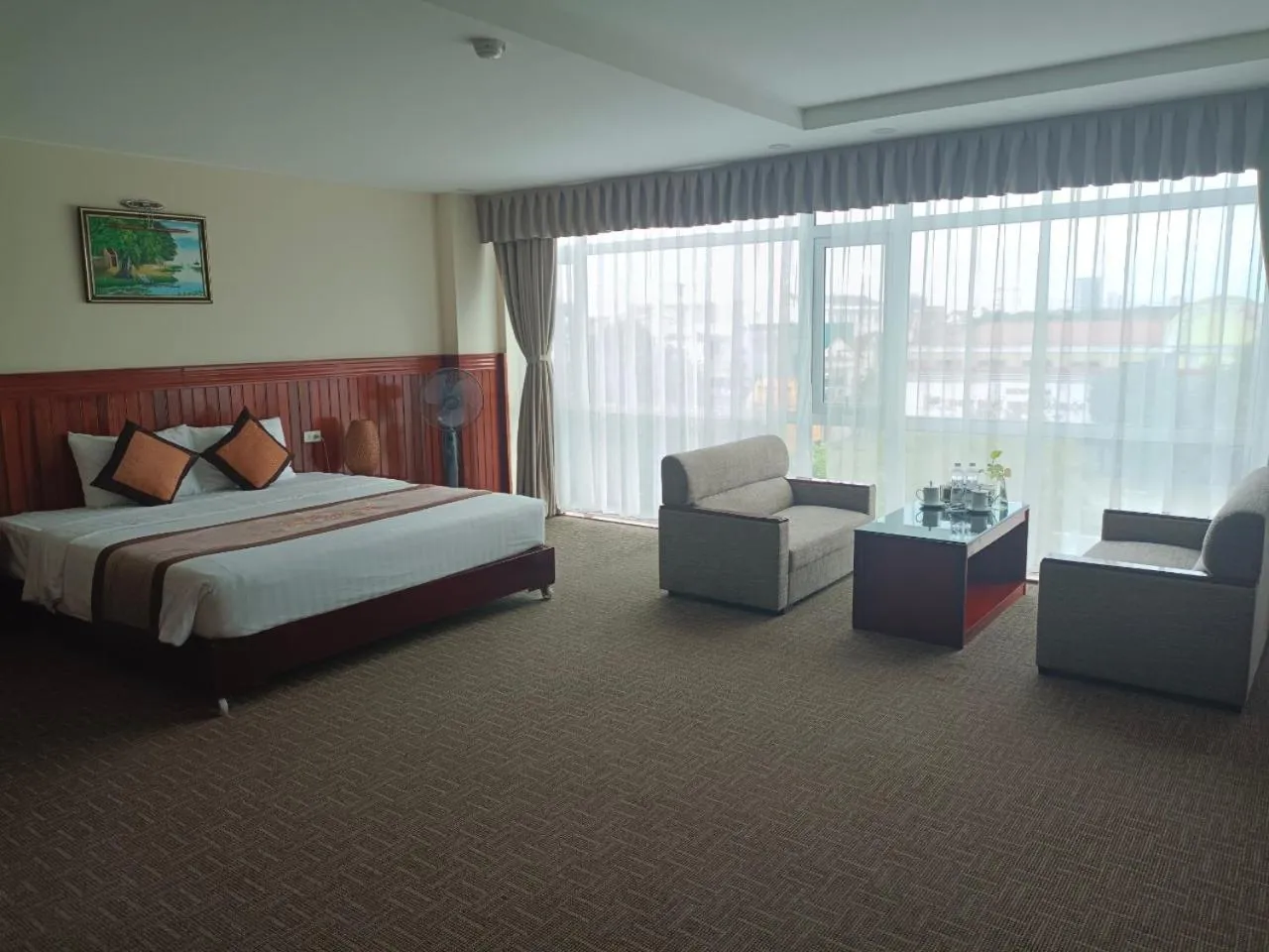 Bed in Vinh Plaza Hotel