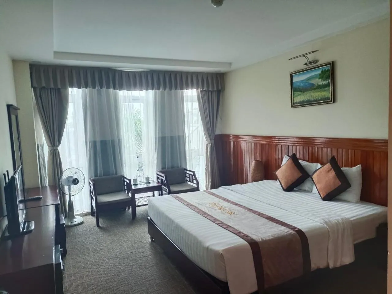 Bed in Vinh Plaza Hotel