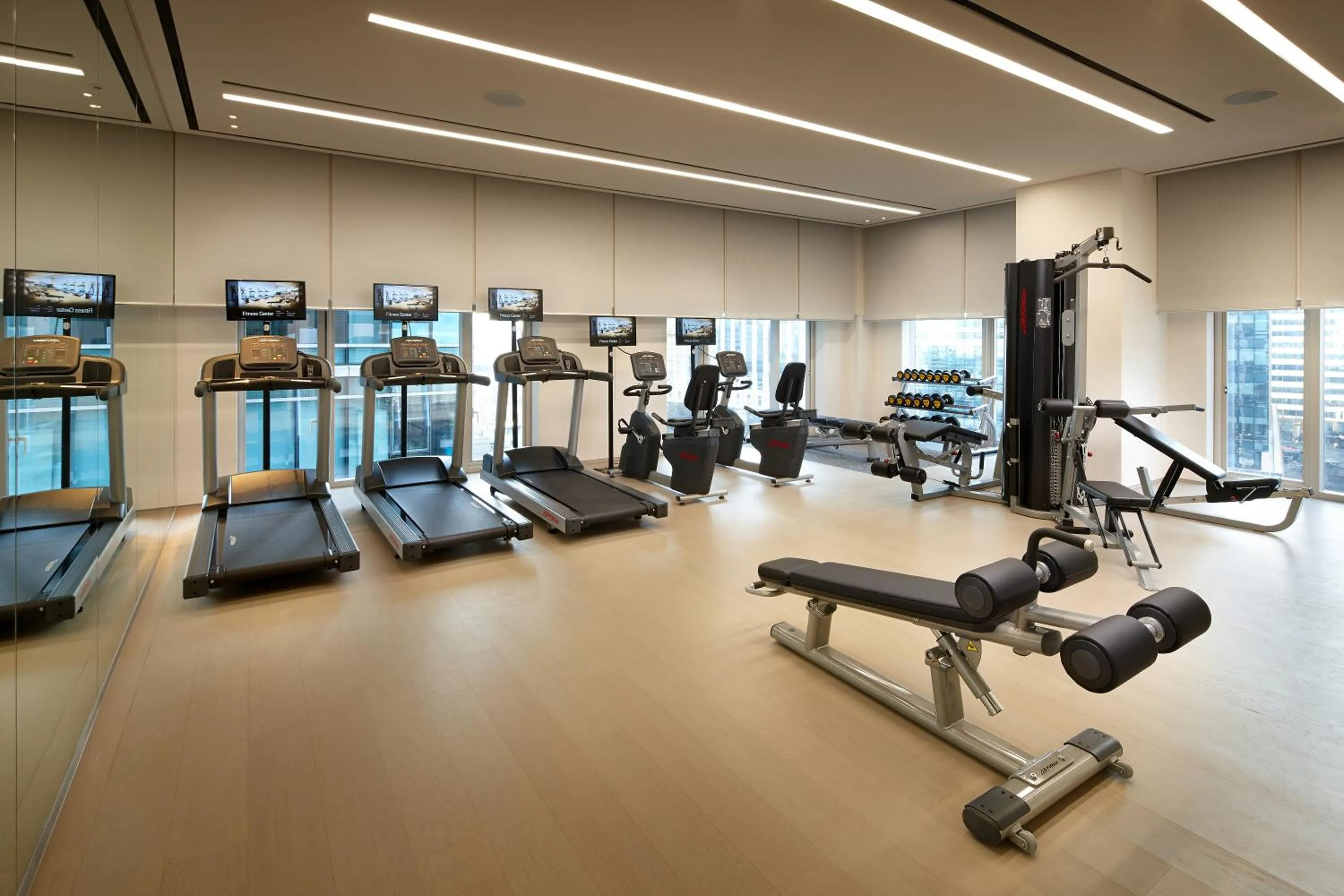 Fitness centre/facilities in Shilla Stay Cheonan Asan - Samsung Display City
