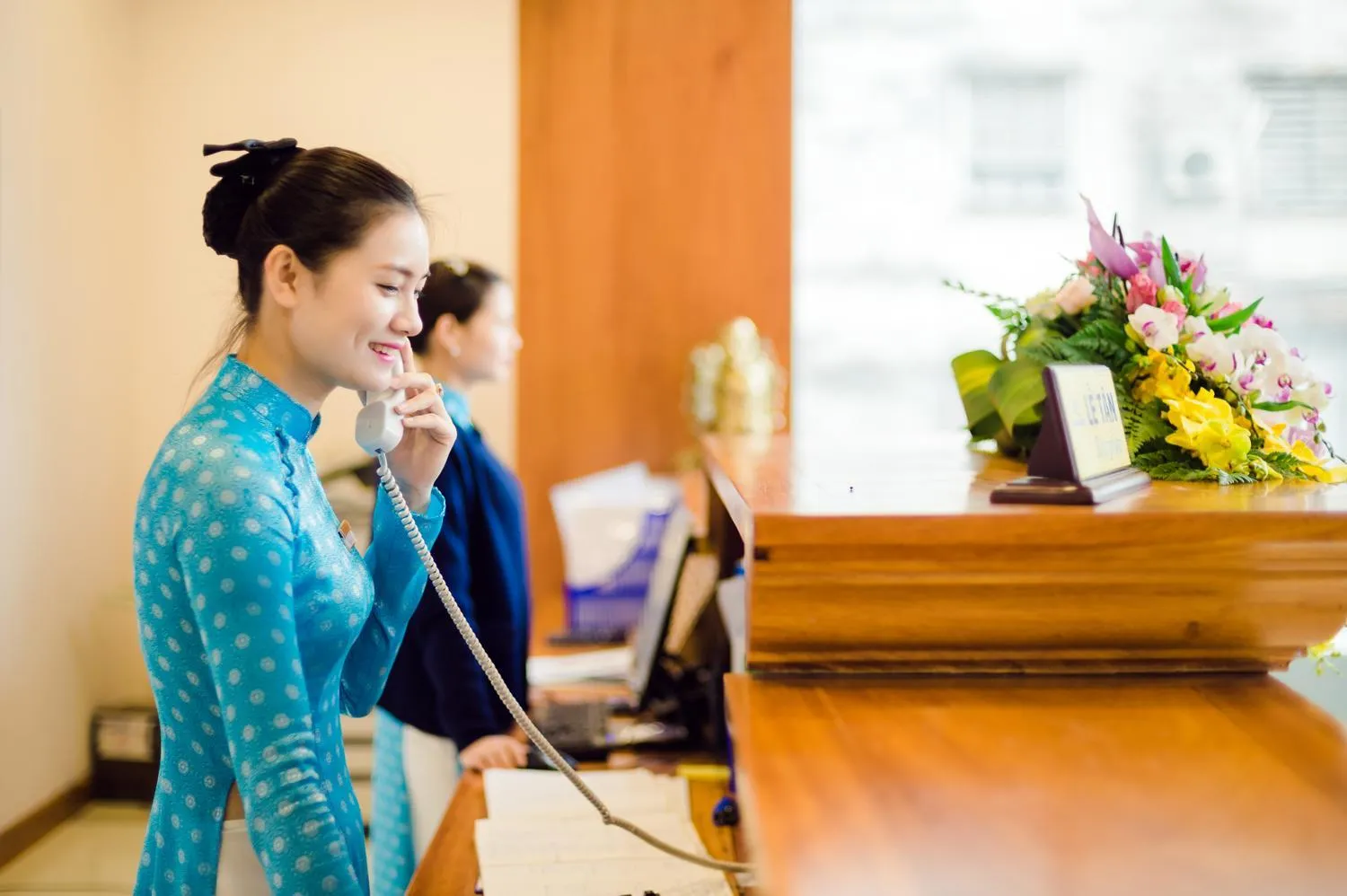 Staff in Lam Giang Hotel