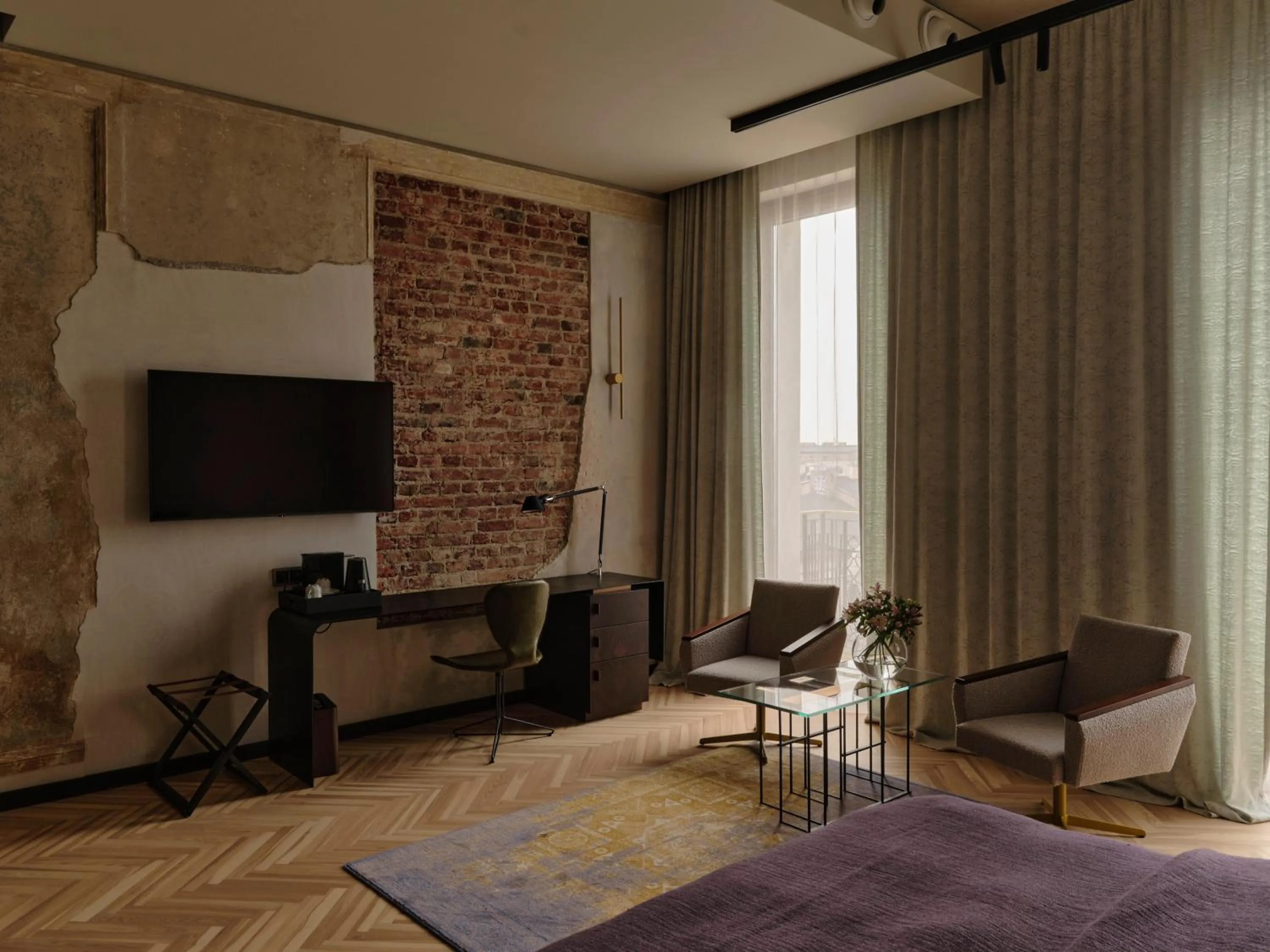 Living room, Bed in Grand Hotel